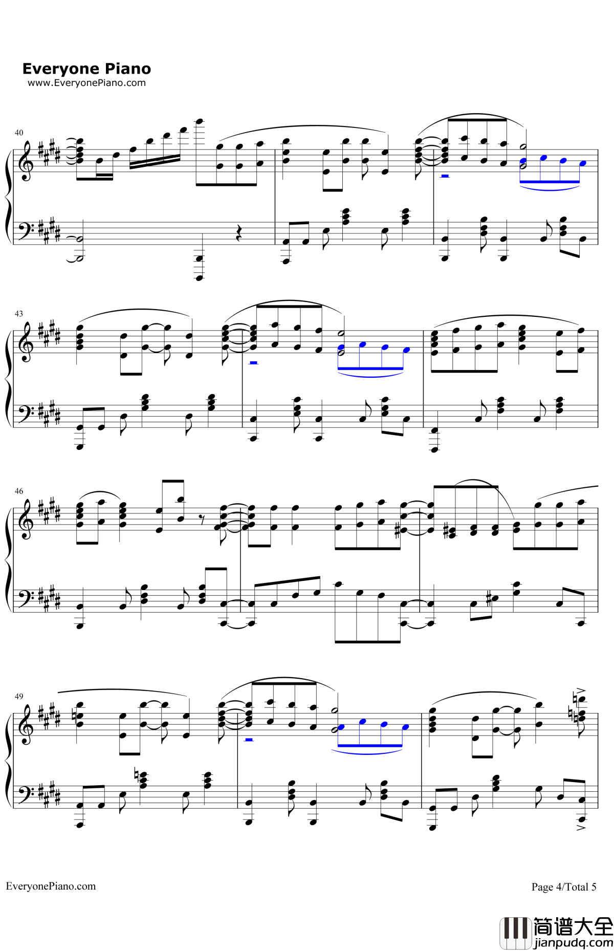 ノーポイッ!钢琴谱_PetitRabbit's_请问您今天要来点兔子吗?第二季OP