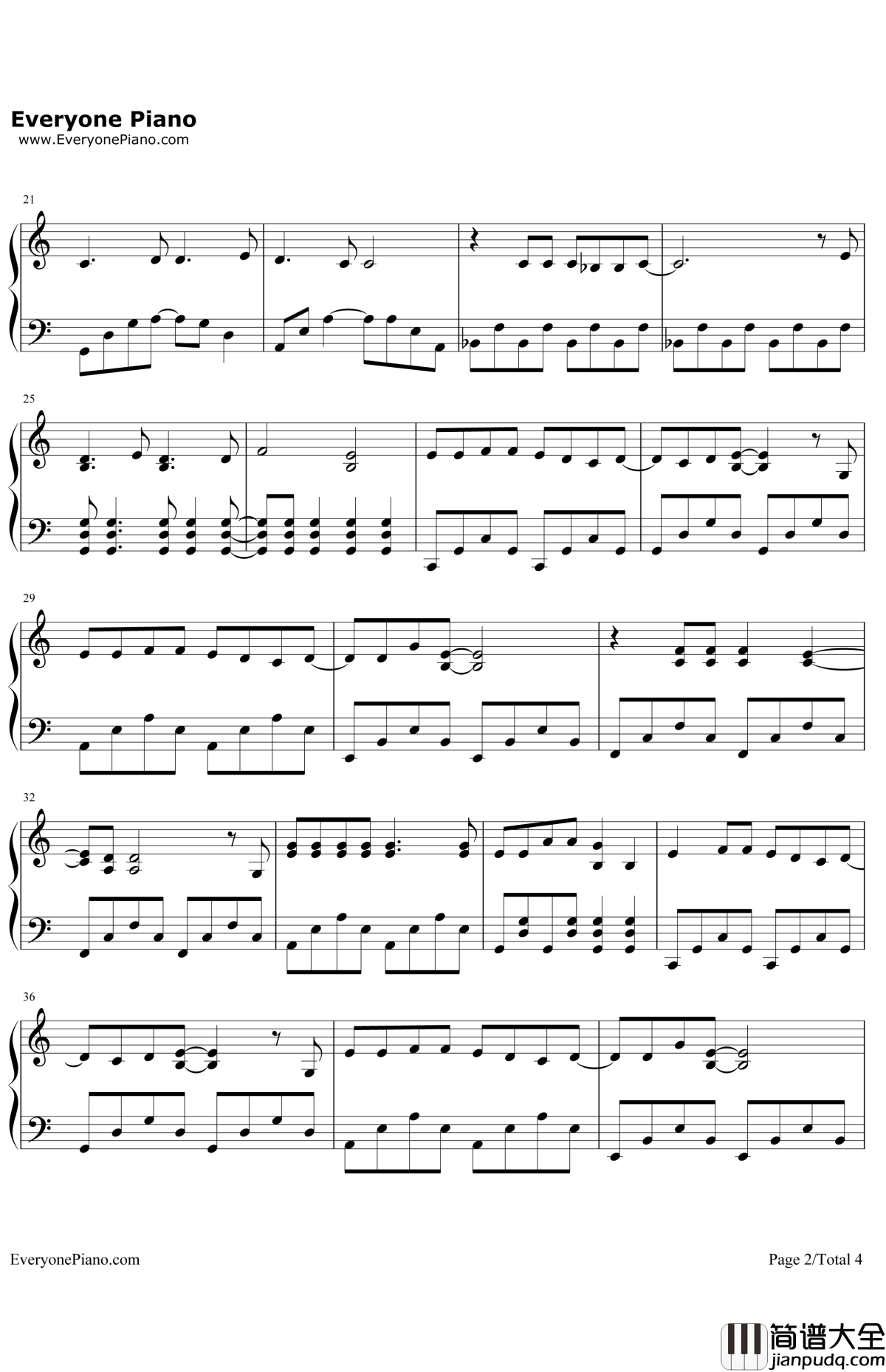 ANNIVERSARY钢琴谱_Sid_魔笛MAGI第二季OP