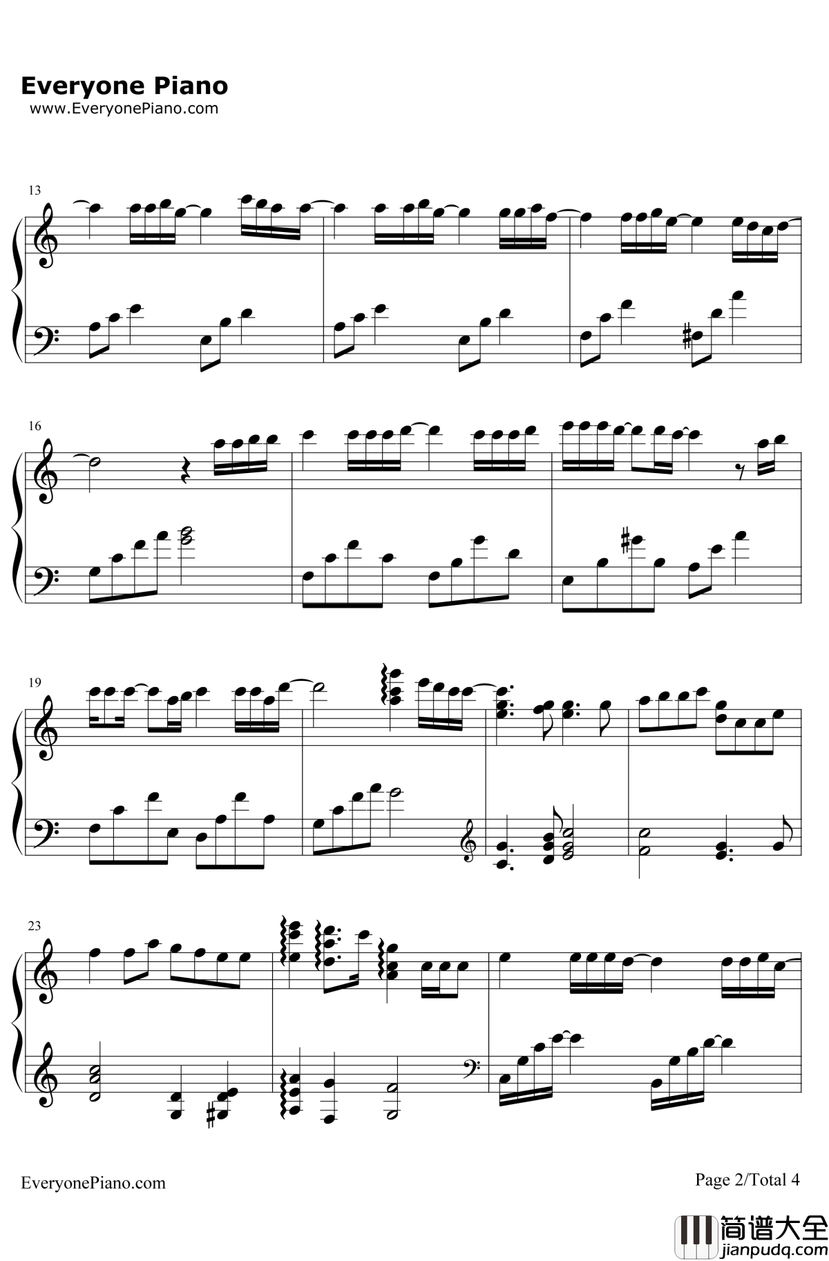 在那过去的日子里钢琴谱_宫崎骏动画加藤登纪子_時には昔の話を_红猪片尾曲