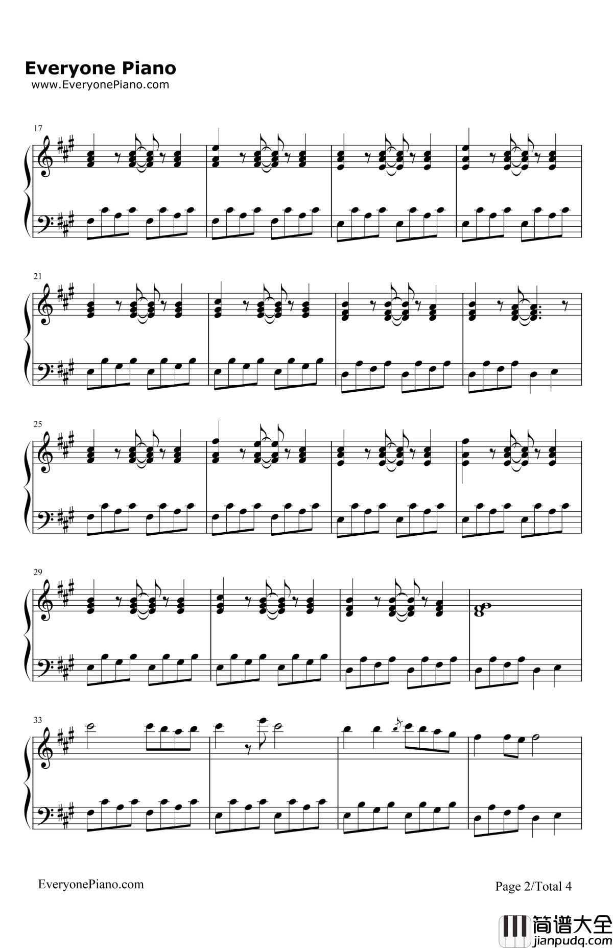 DownbytheRiver钢琴谱_MilkyChance