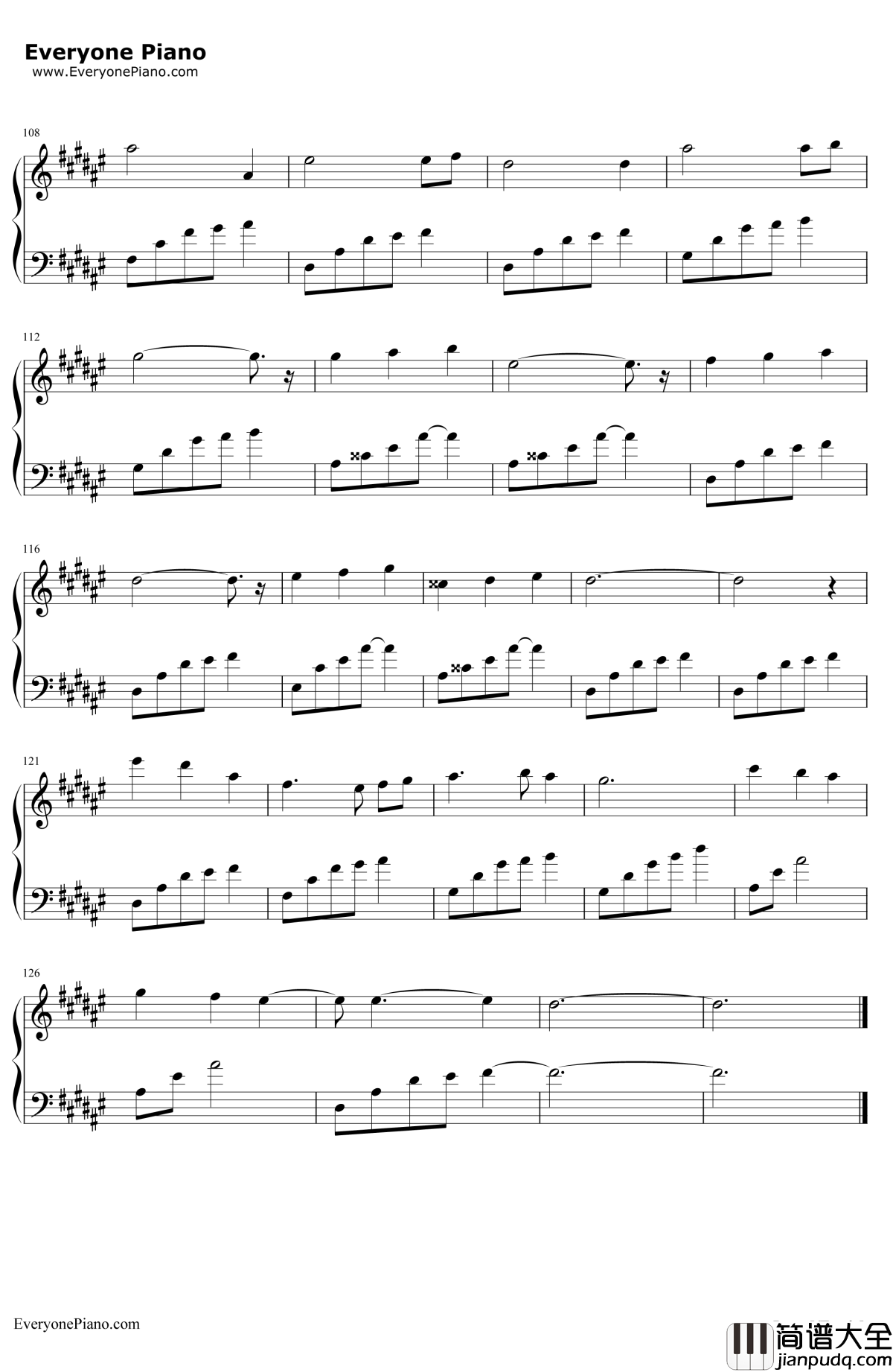 时光笔墨钢琴谱_张碧晨_青云志ED