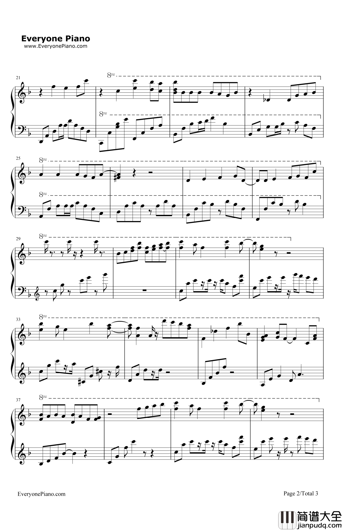 龙猫主题曲钢琴谱_久石让宫崎骏_龙猫主题曲