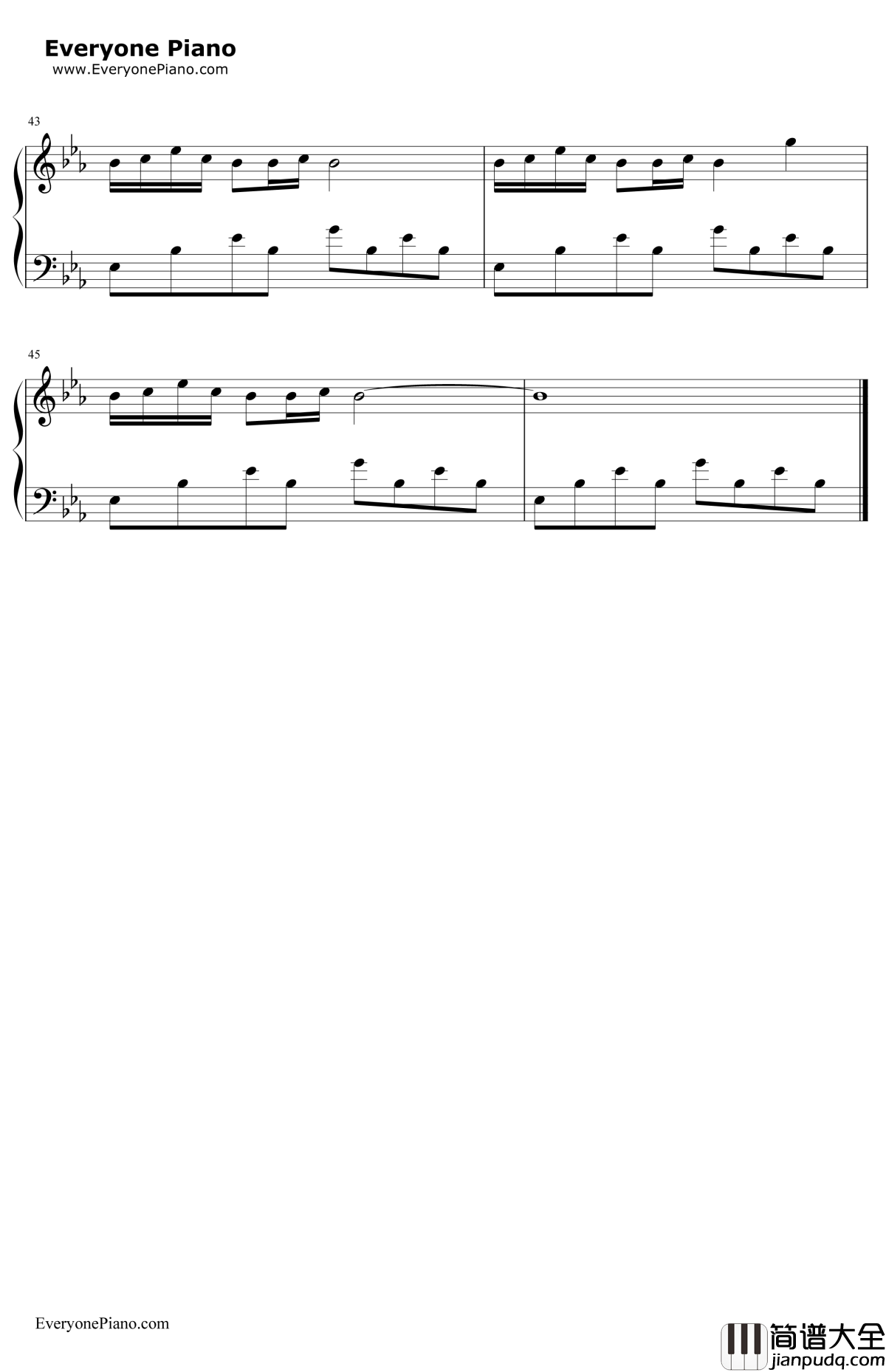 千里之外钢琴谱_周杰伦