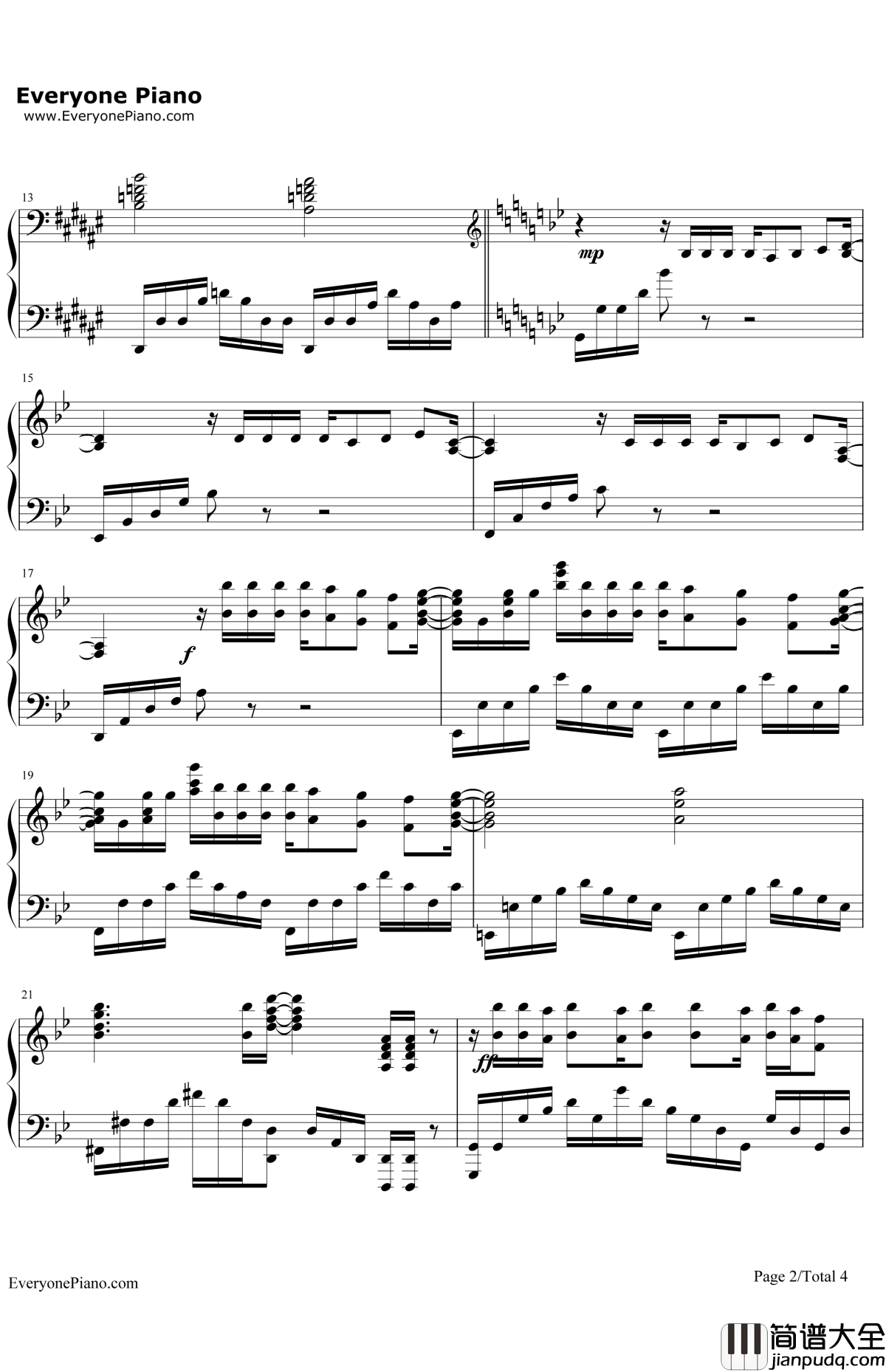 Fallen钢琴谱_EGOIST_PSYCHO_PASS心理测量者2ED