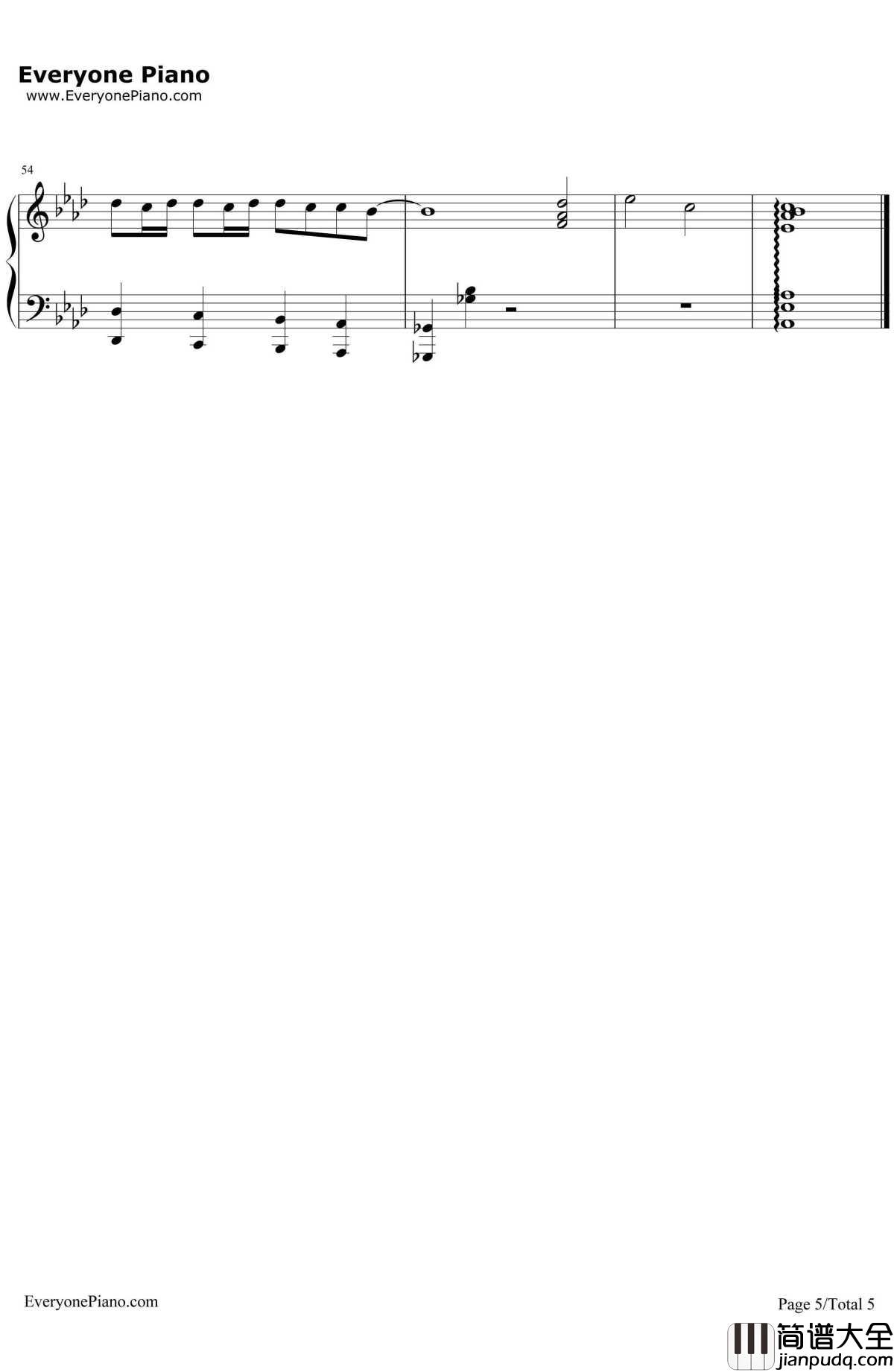 ThereYou'llBe钢琴谱_FaithHill__珍珠港_主题曲