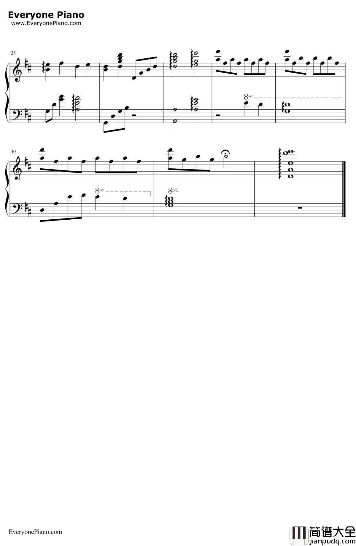 晴と零钢琴谱_高梨康治_すれ违い_电视动画_超级恋人_插曲