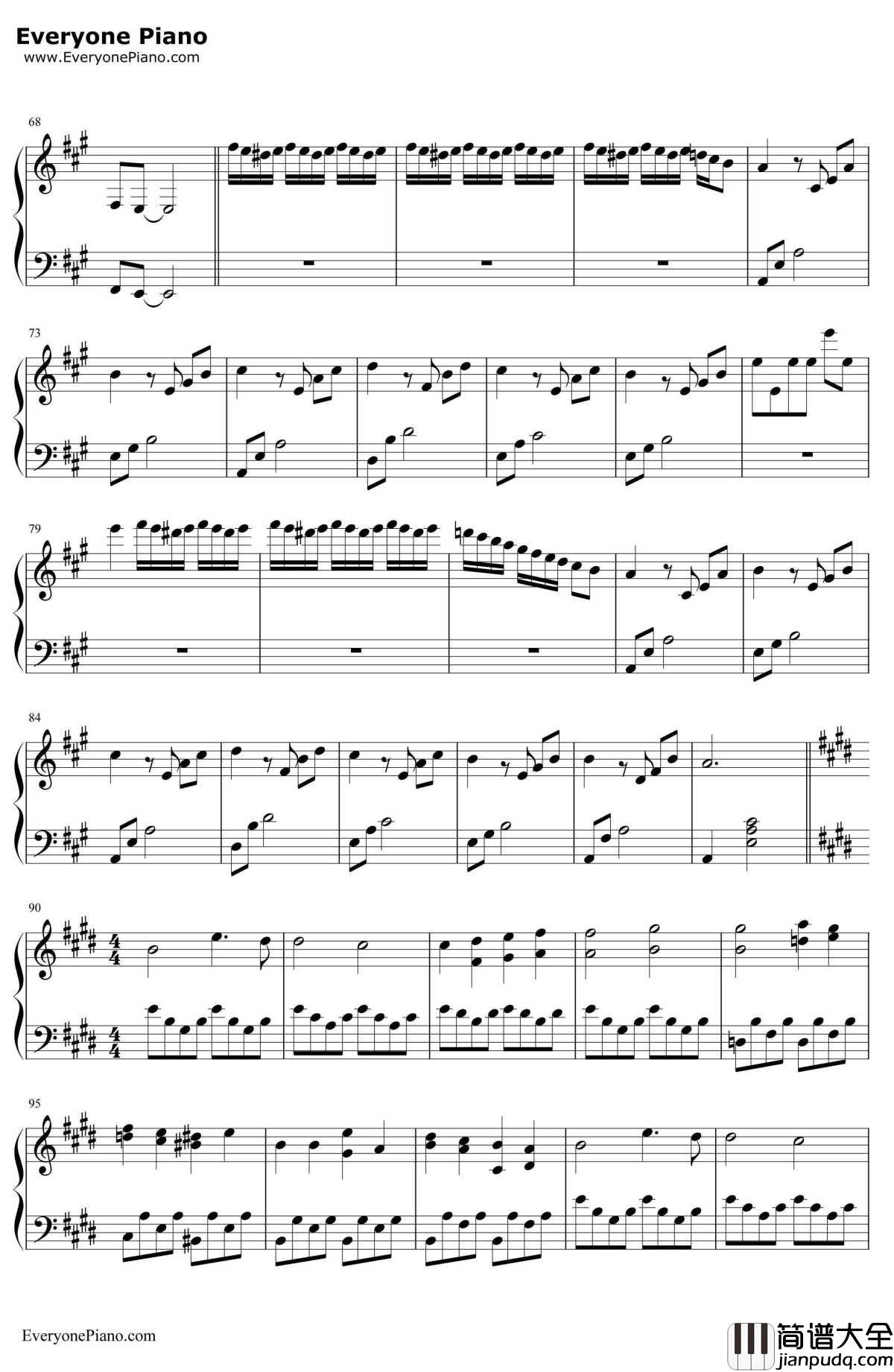 憧れの非日常钢琴谱_吉森信_动漫_无头骑士异闻录_BGM