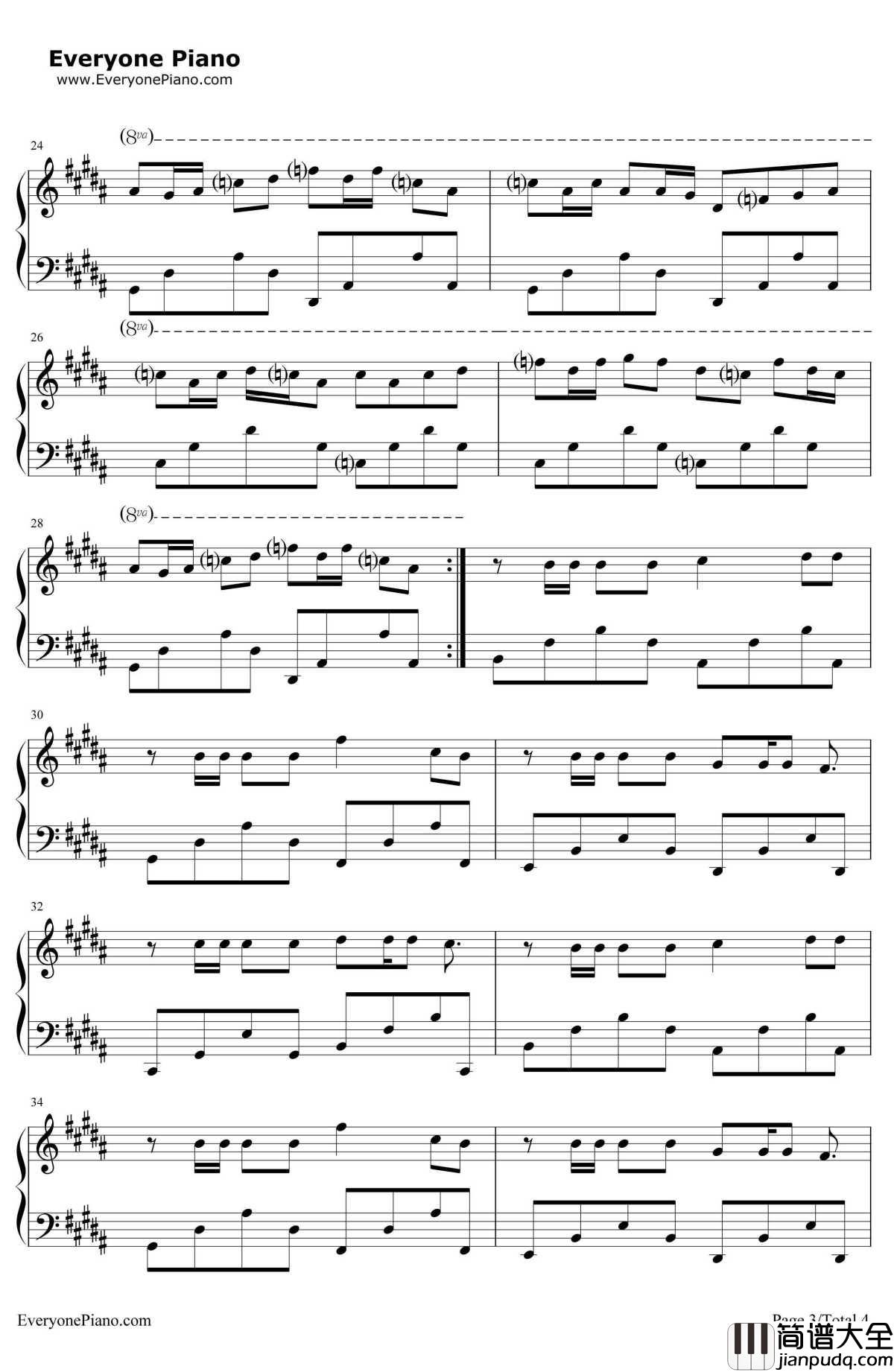 凤求凰钢琴谱_司马相如_古琴曲