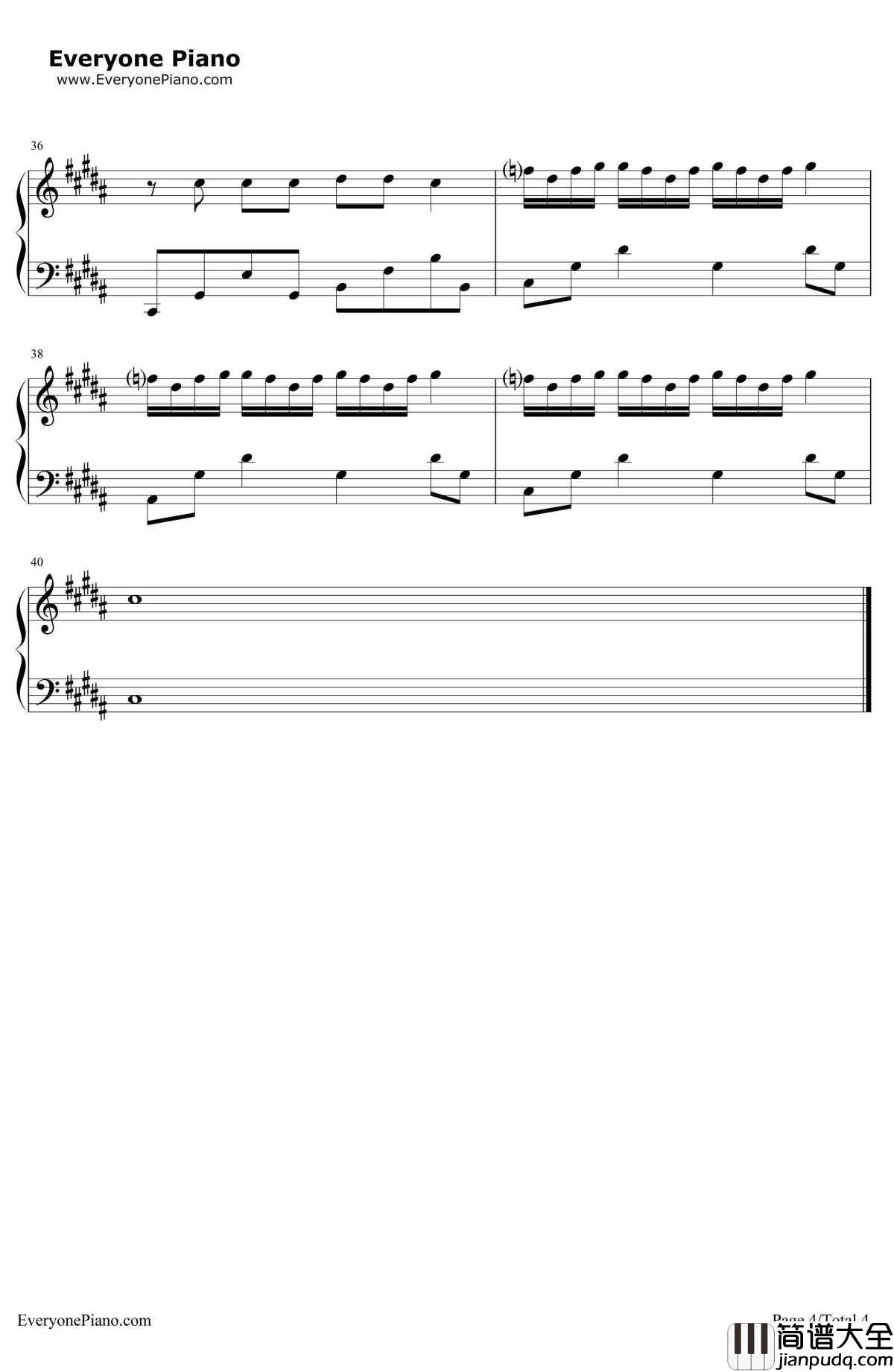 凤求凰钢琴谱_司马相如_古琴曲