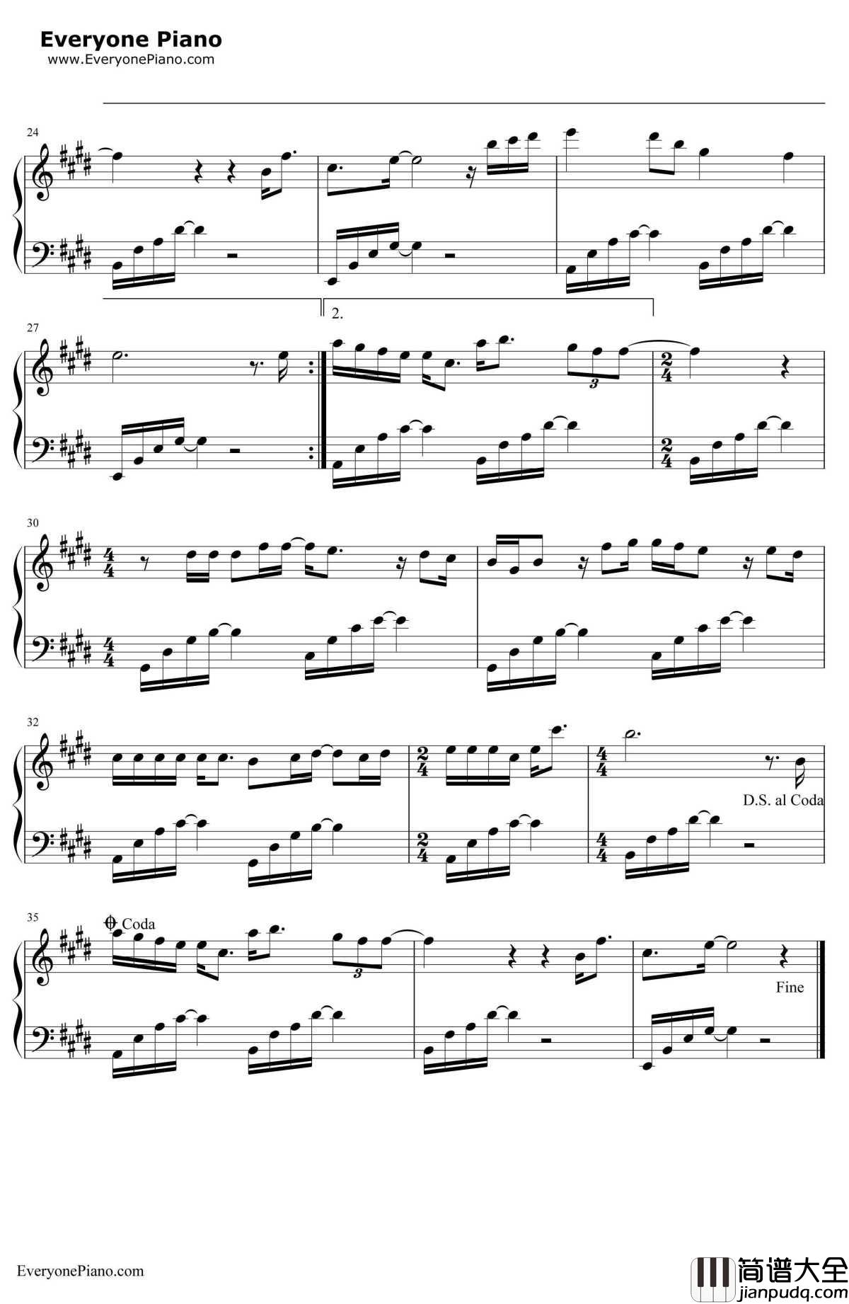 爱如空气钢琴谱_孙俪