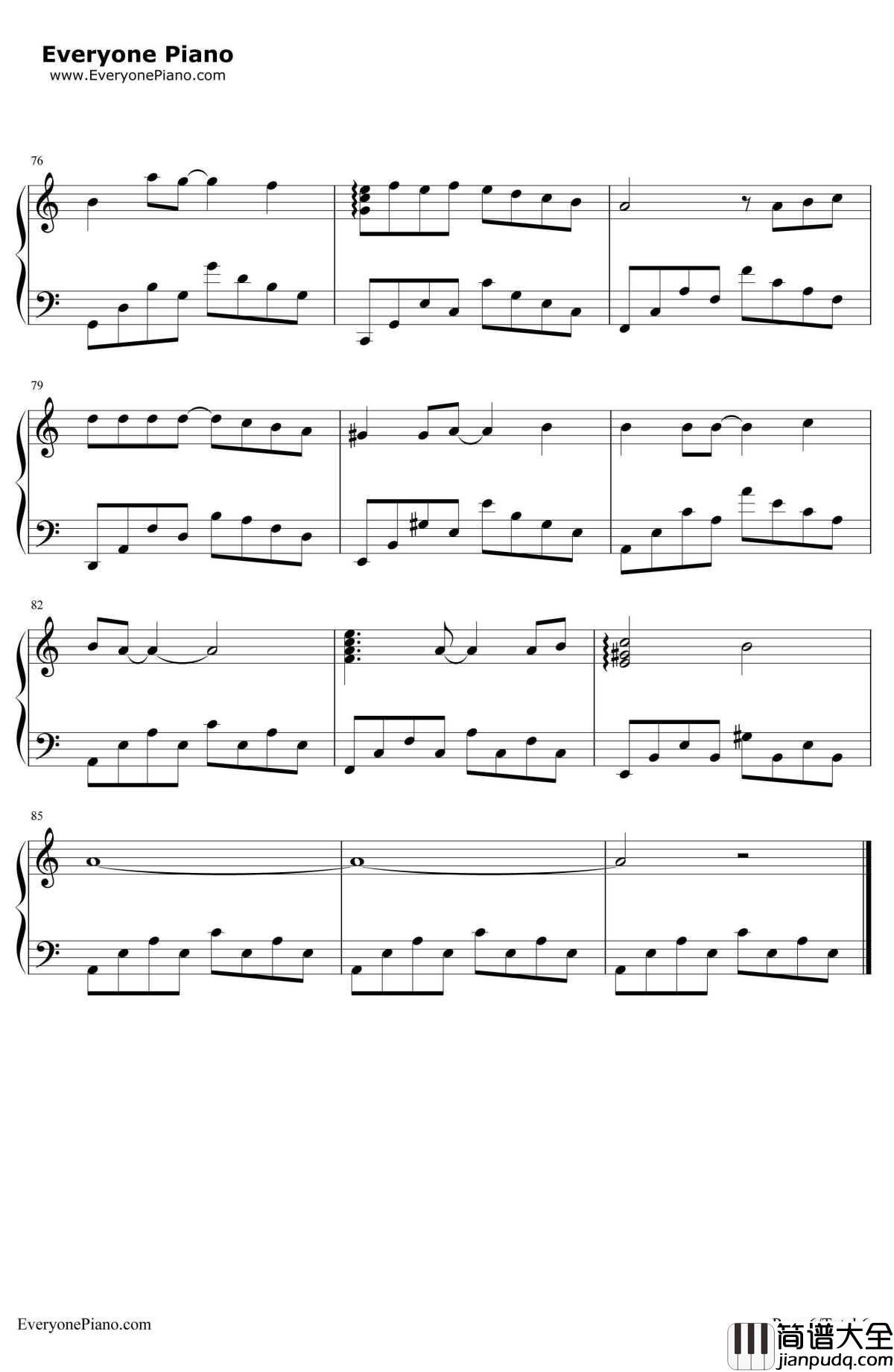 从开始到现在钢琴谱_张信哲_冬季恋歌中文版主题曲