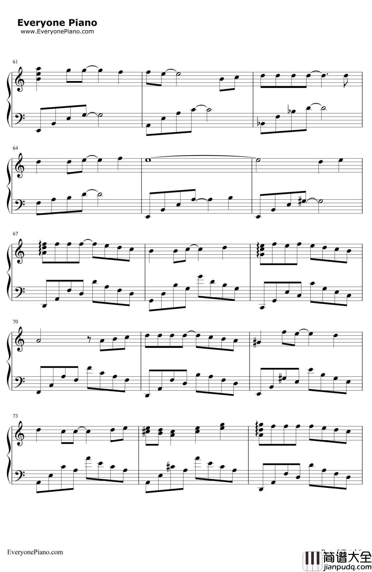 从开始到现在钢琴谱_张信哲_冬季恋歌中文版主题曲