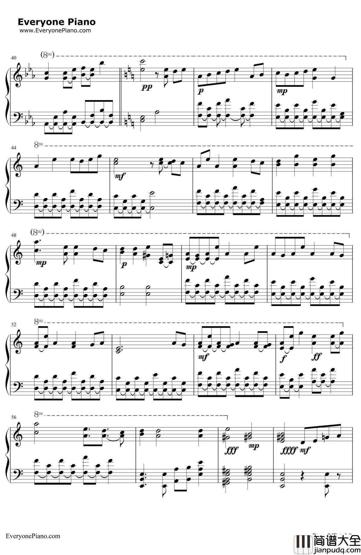 东方萃梦想钢琴谱_东方Project_东方萃梦想～ImmaterialandMissingPower.