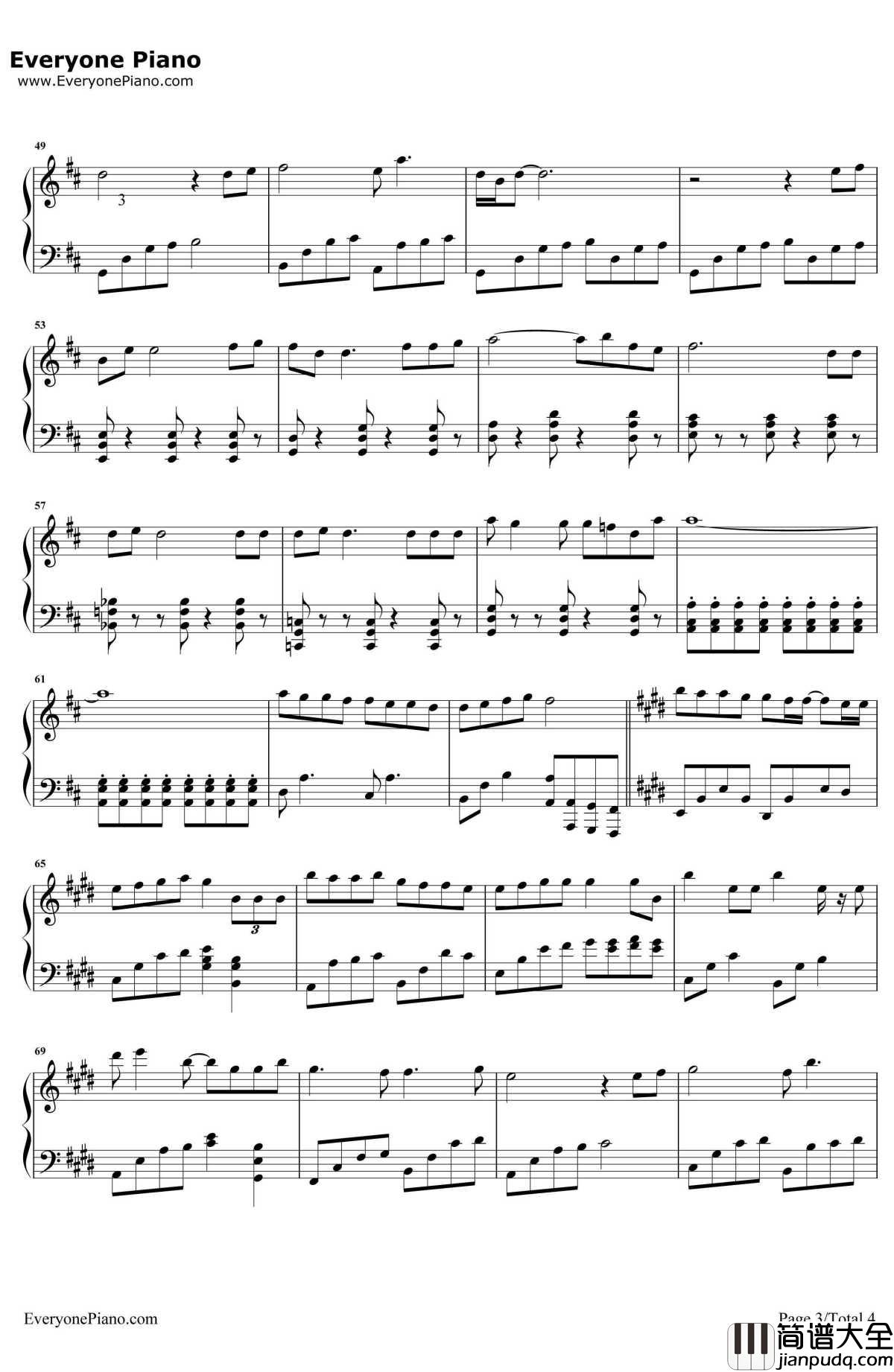 我为你歌唱WhenIt'sLonely钢琴谱_曲婉婷__饥饿游戏2:星火燎原_主题曲