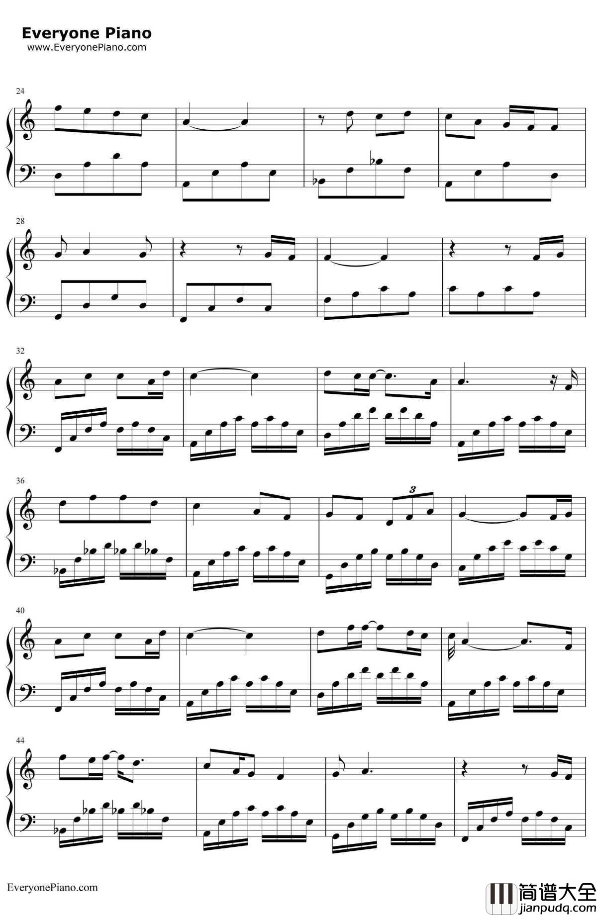 云中的angel钢琴谱_张杰