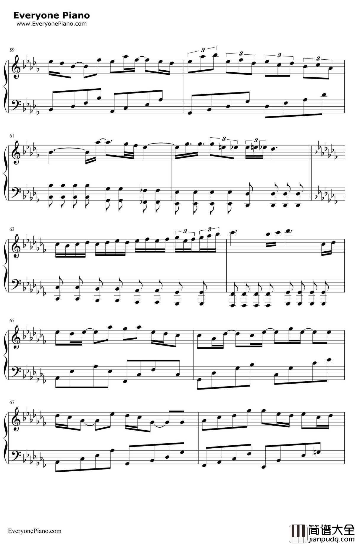 上弦之月钢琴谱_黒うさP