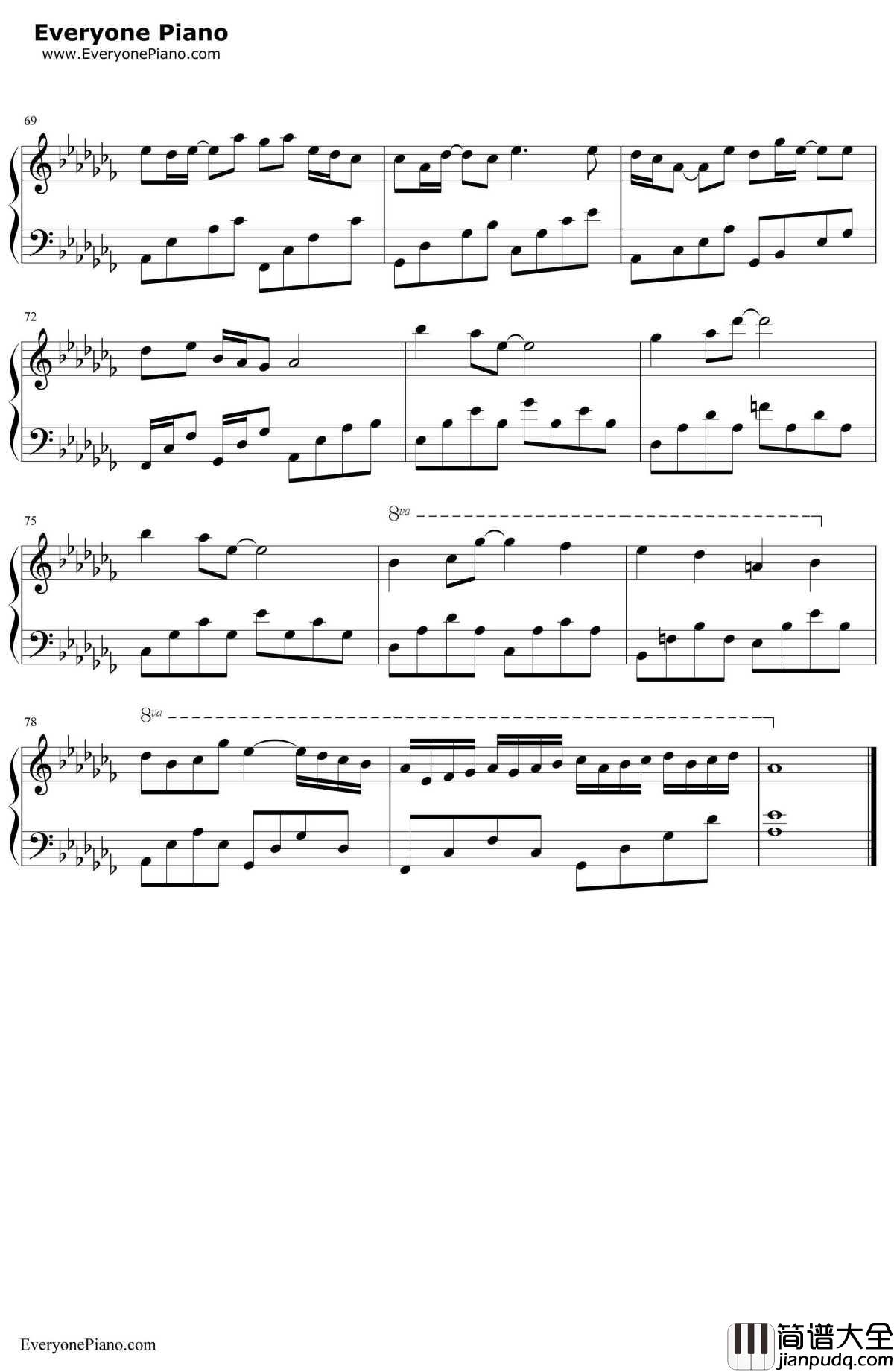 上弦之月钢琴谱_黒うさP