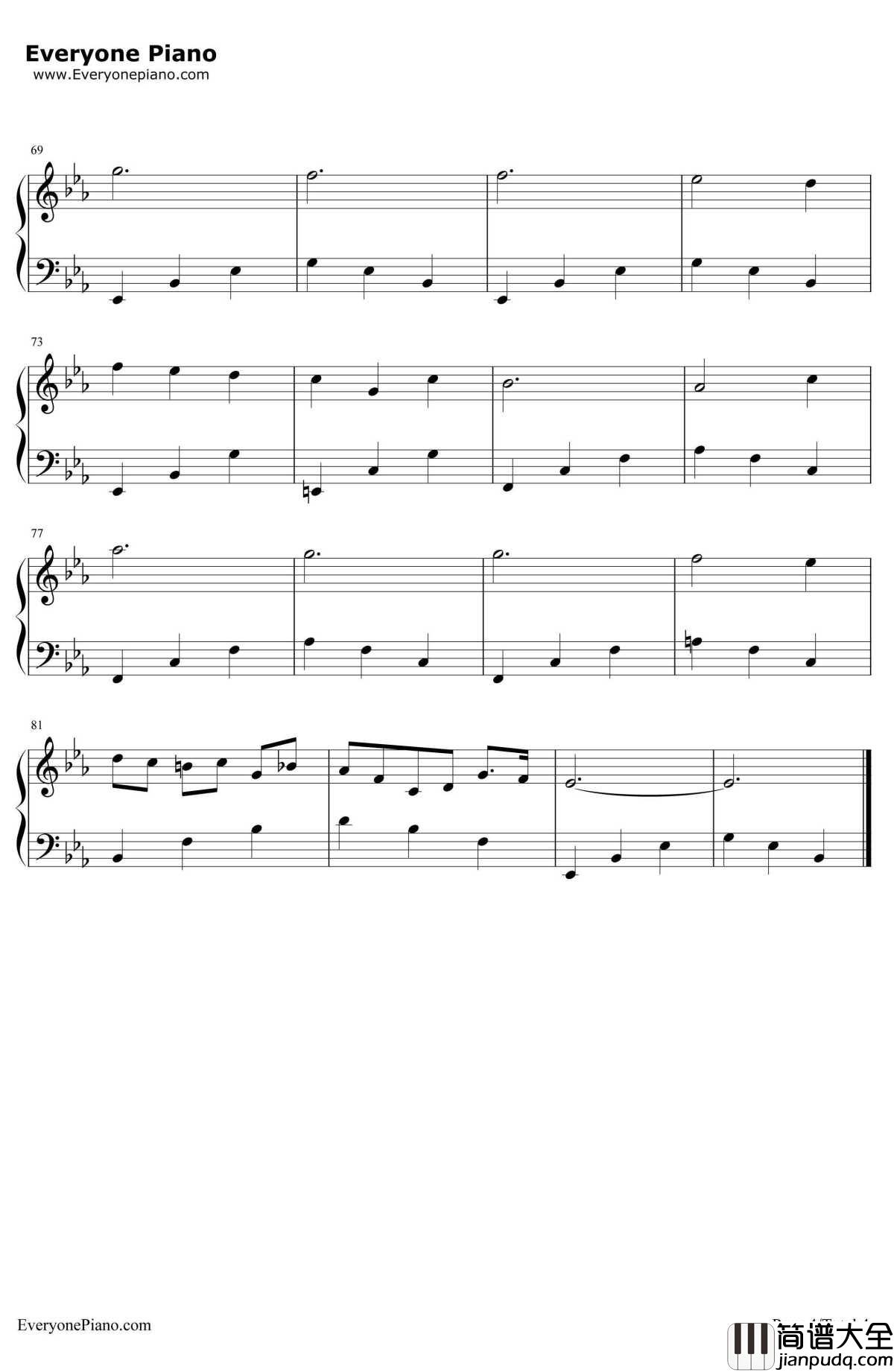 天使的小夜曲钢琴谱_布拉加