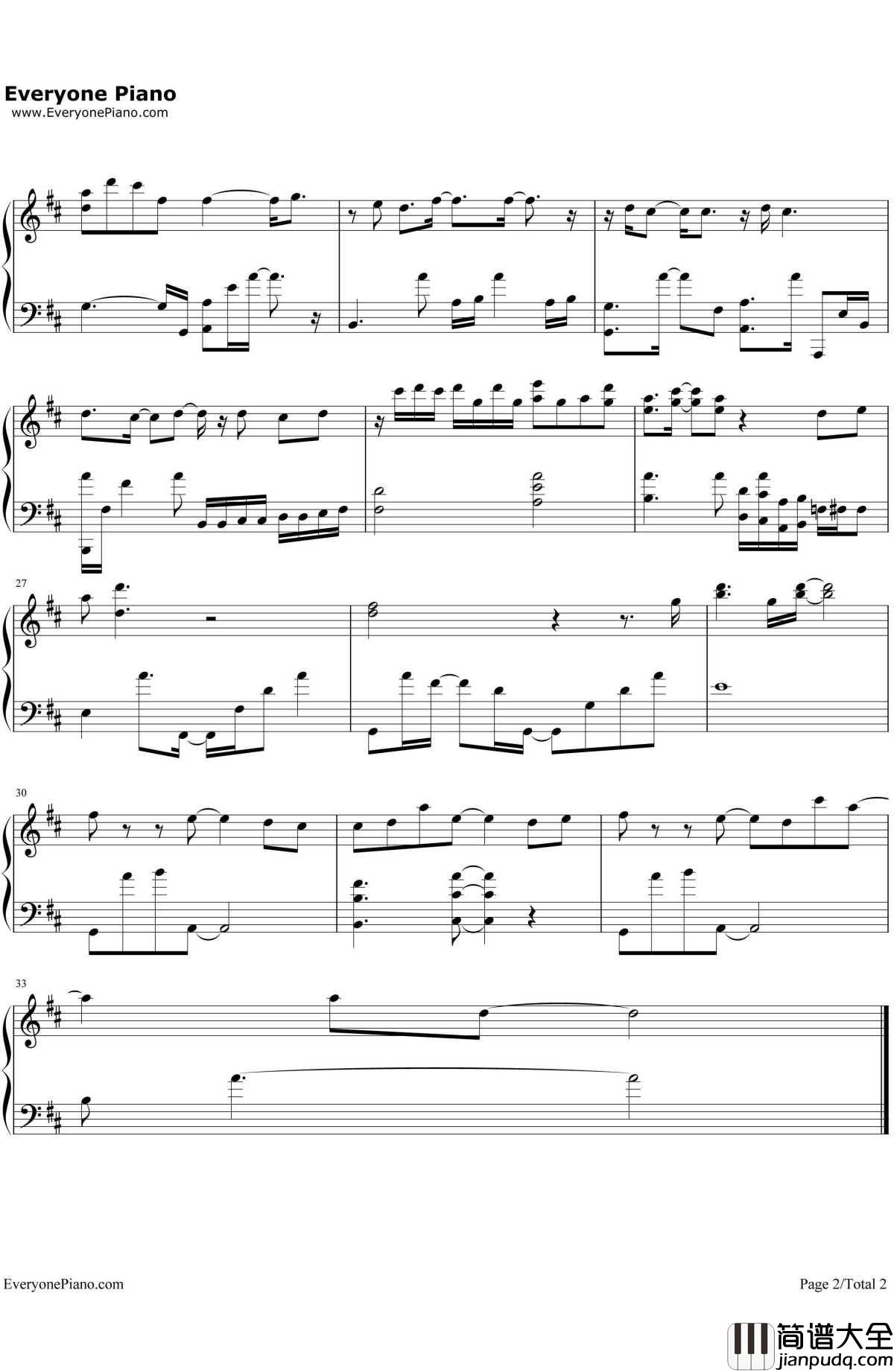 星与你消失之日钢琴谱_泠鸢yousa_崩坏学园2BGM