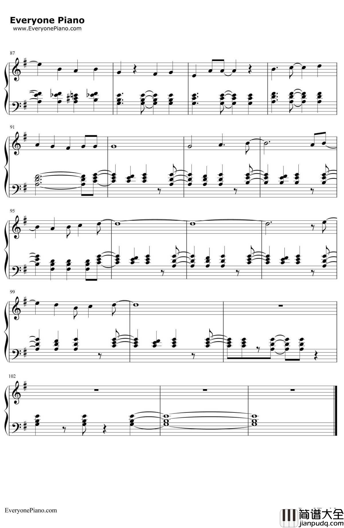 白い雪のプリンセスは钢琴谱_初音未来