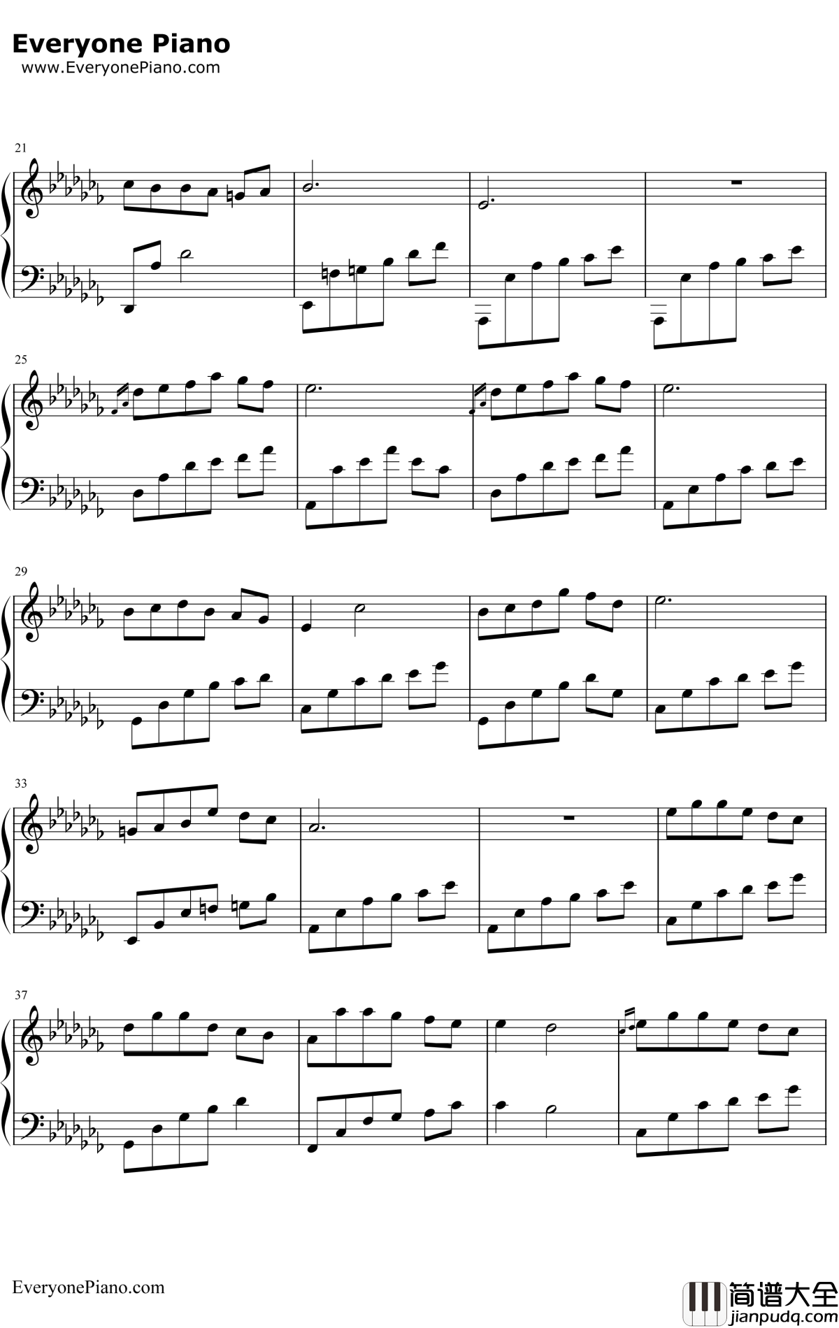 巴格达的星空钢琴谱_班得瑞Bandari_StarofBaghdad