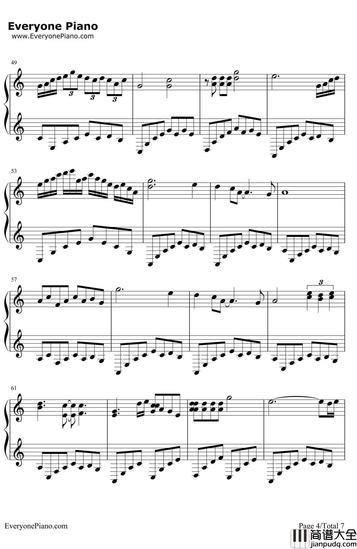 欧塔妃钢琴谱_班得瑞__梦花园_班得瑞