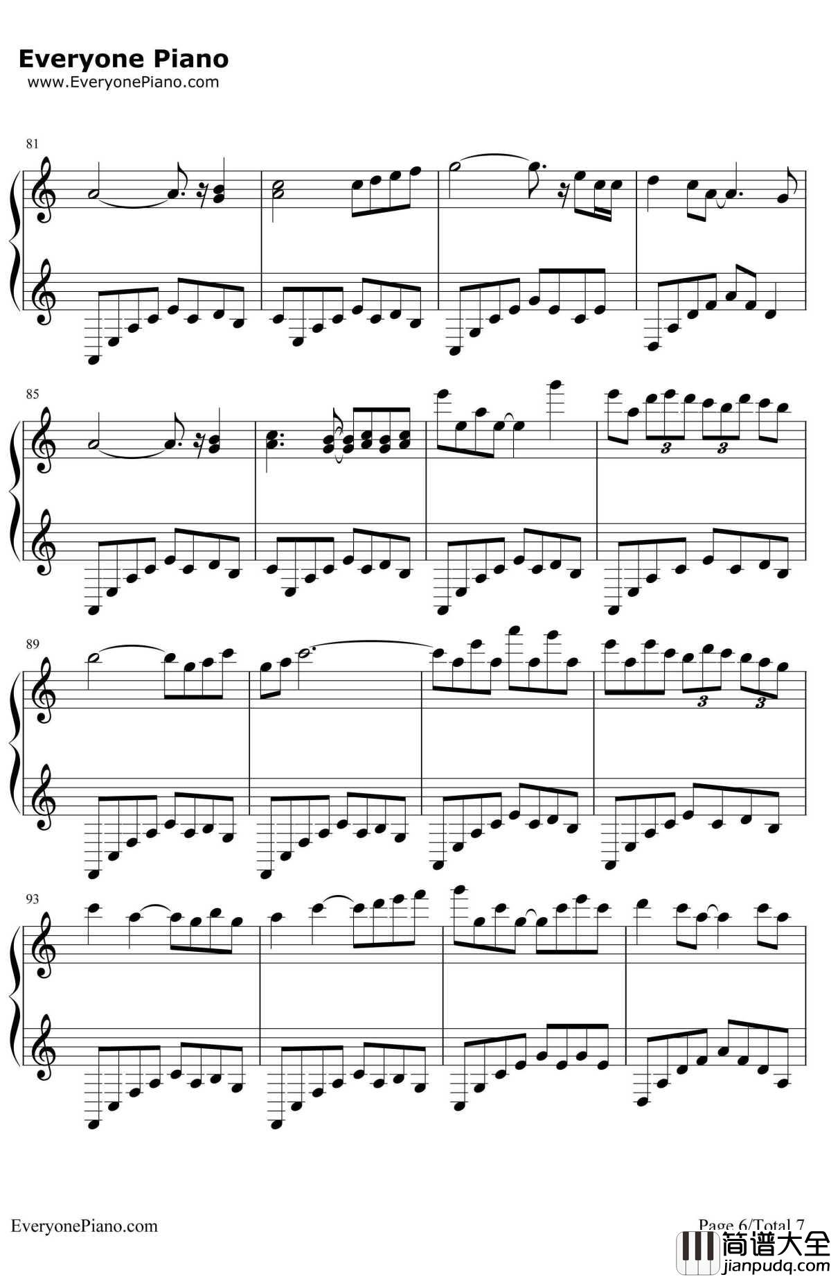 欧塔妃钢琴谱_班得瑞__梦花园_班得瑞