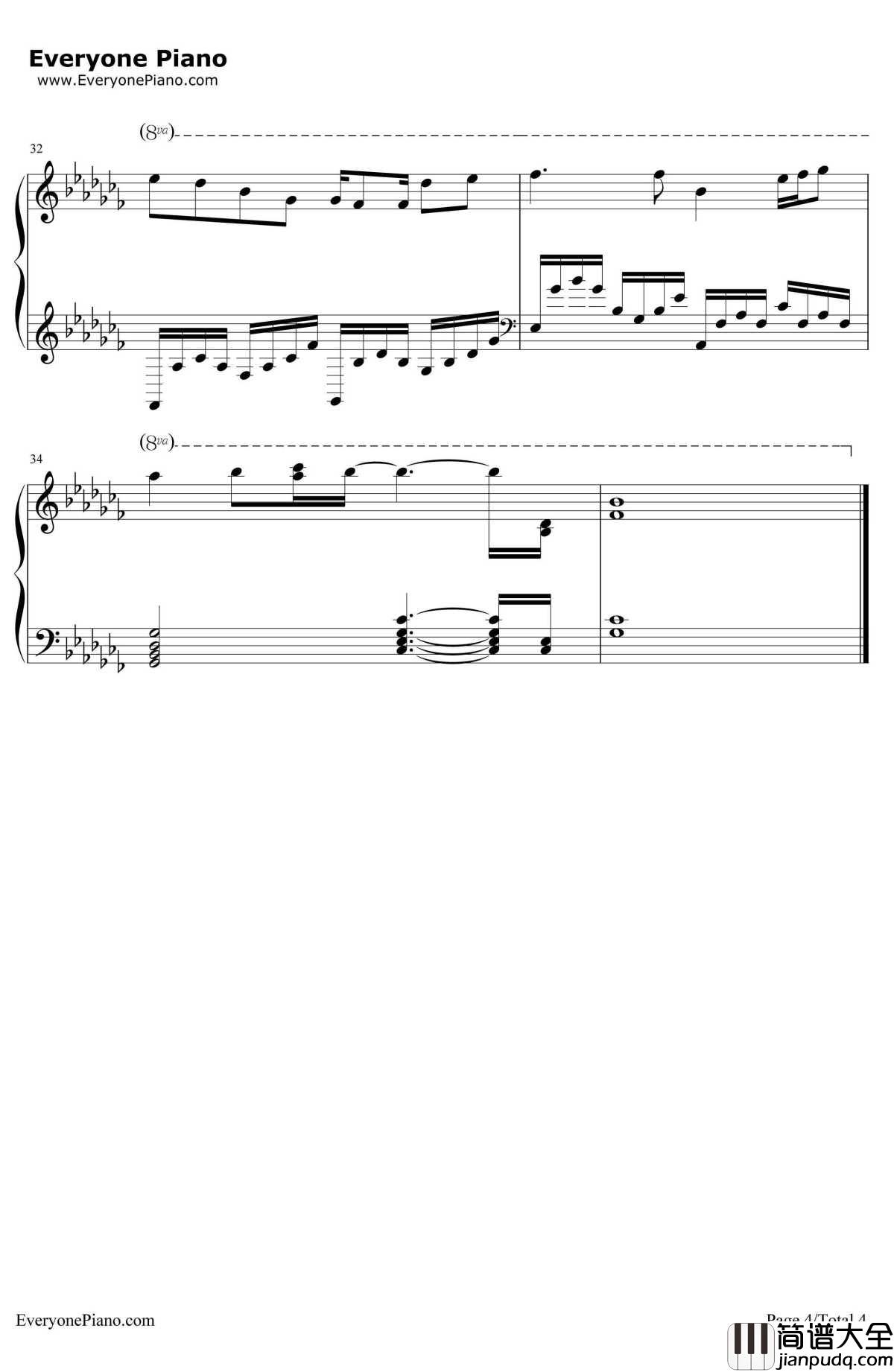 GoodNight钢琴谱_班得瑞__森林之月_班得瑞