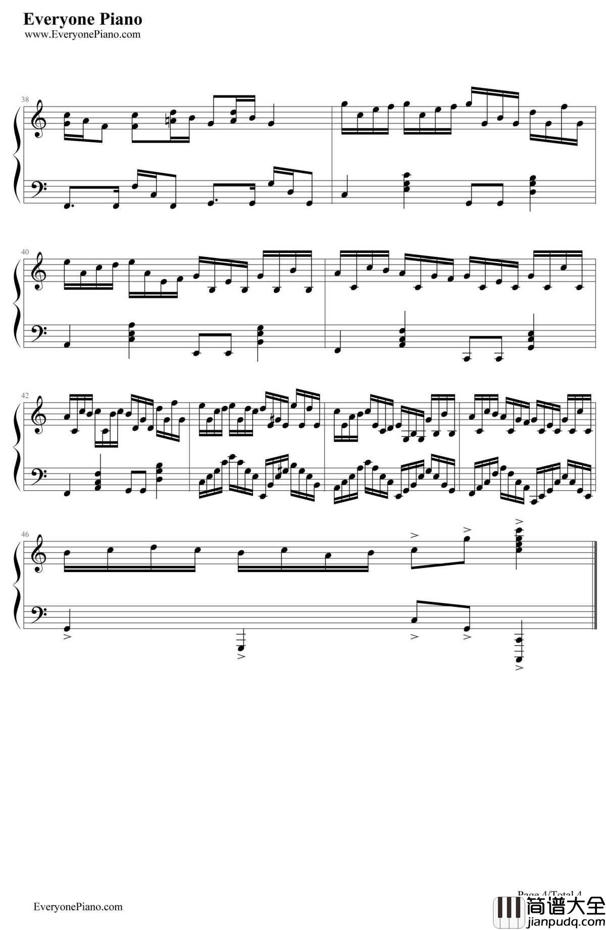 克罗地亚的卡农钢琴谱_克罗地亚的卡农