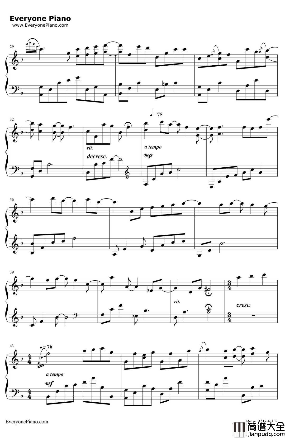 LoveMe钢琴谱_李闰珉_李闰珉_Yiruma