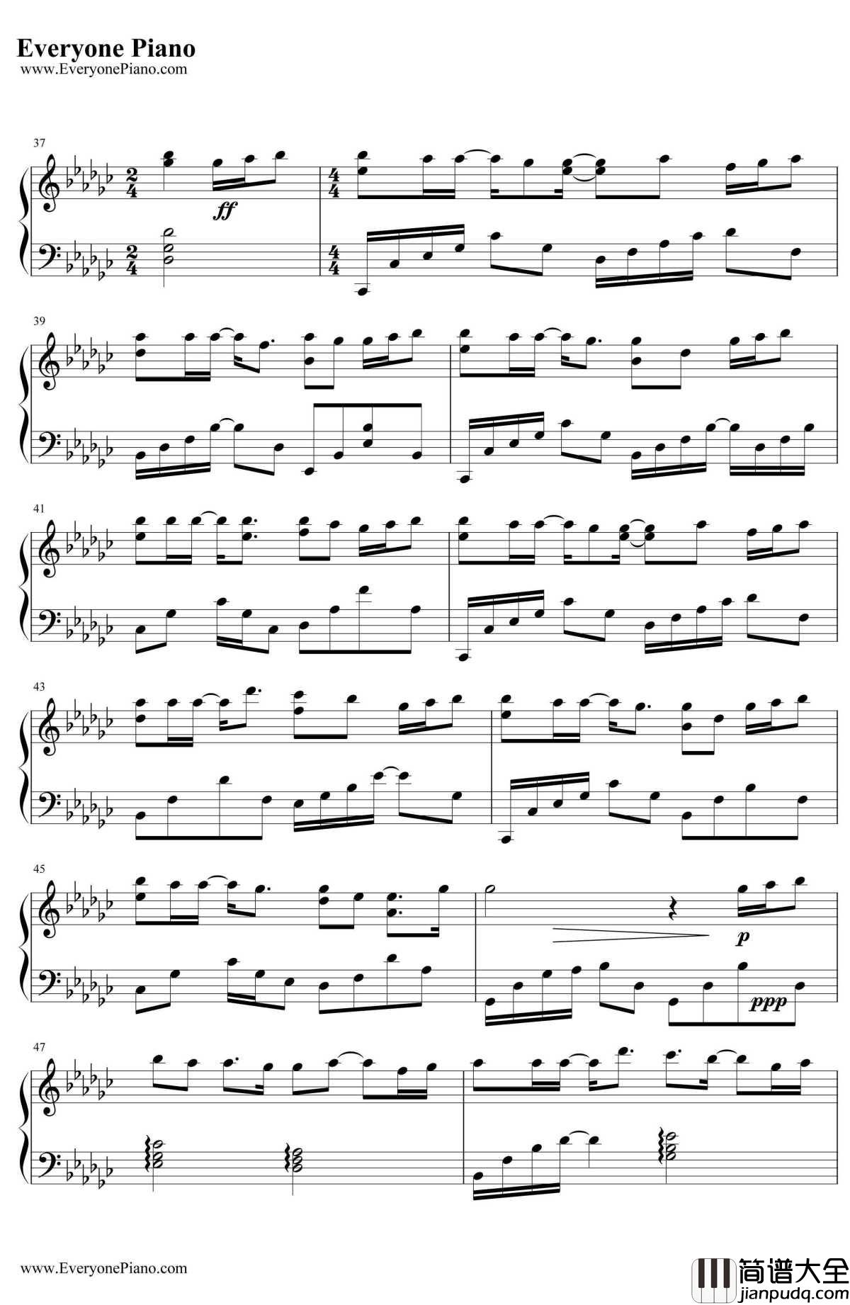 同手同脚钢琴谱_温岚