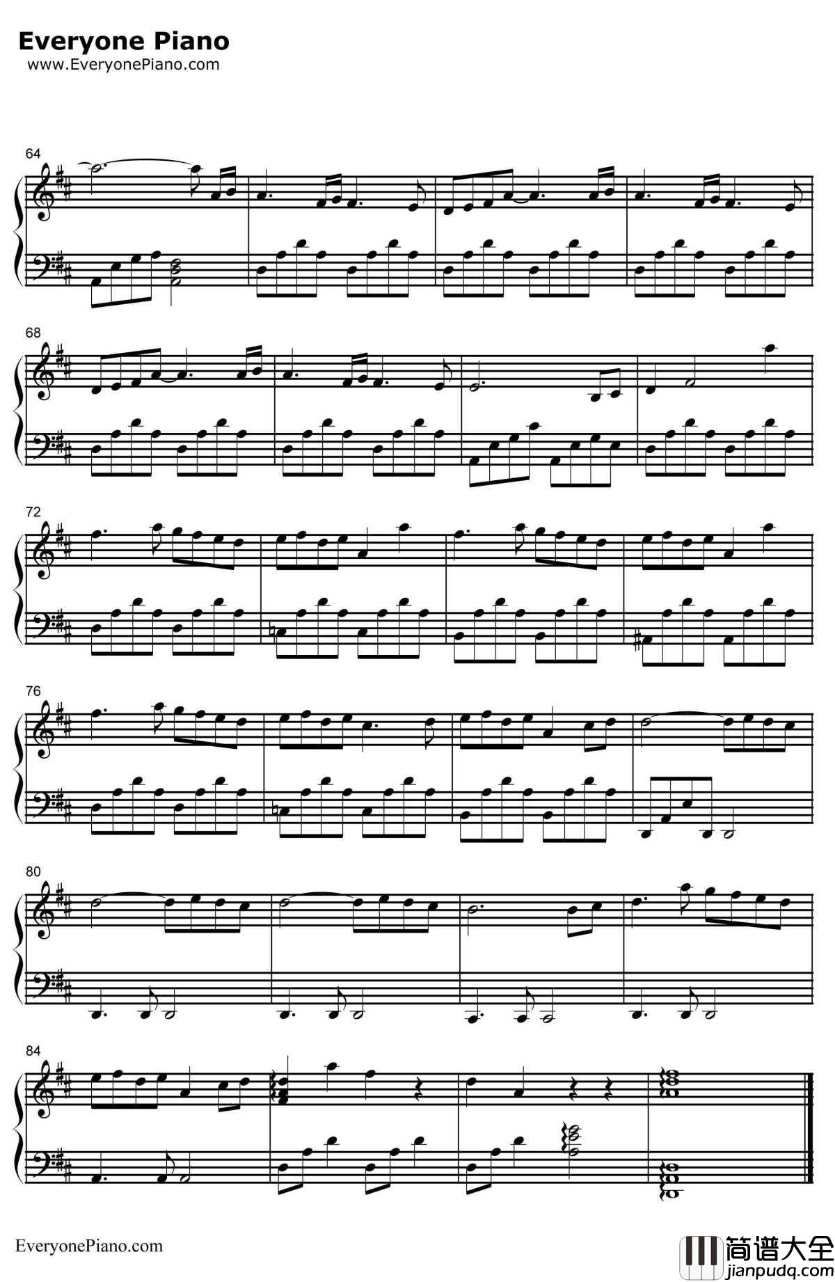 Beatrix钢琴谱_班得瑞__春野_班得瑞