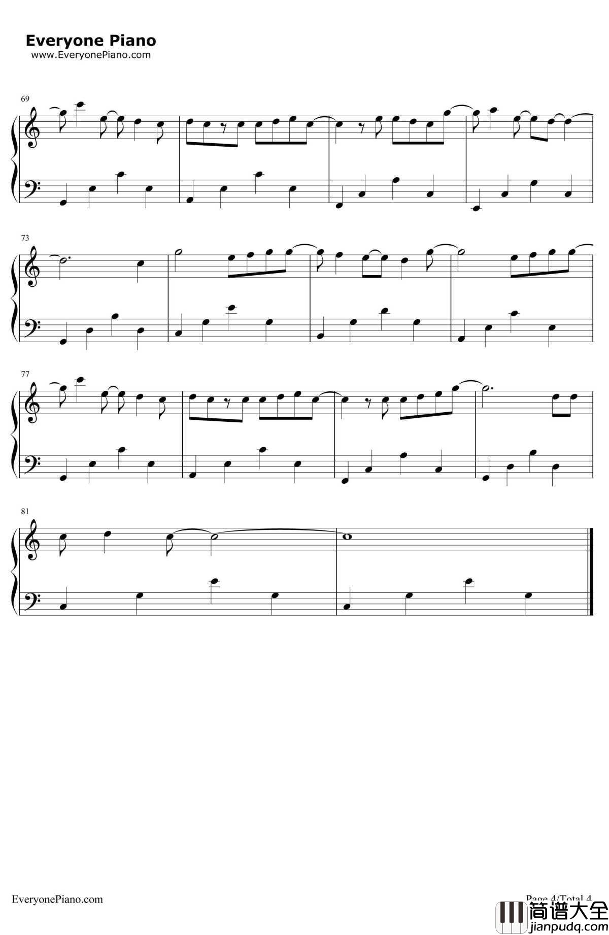 解脱钢琴谱_张惠妹