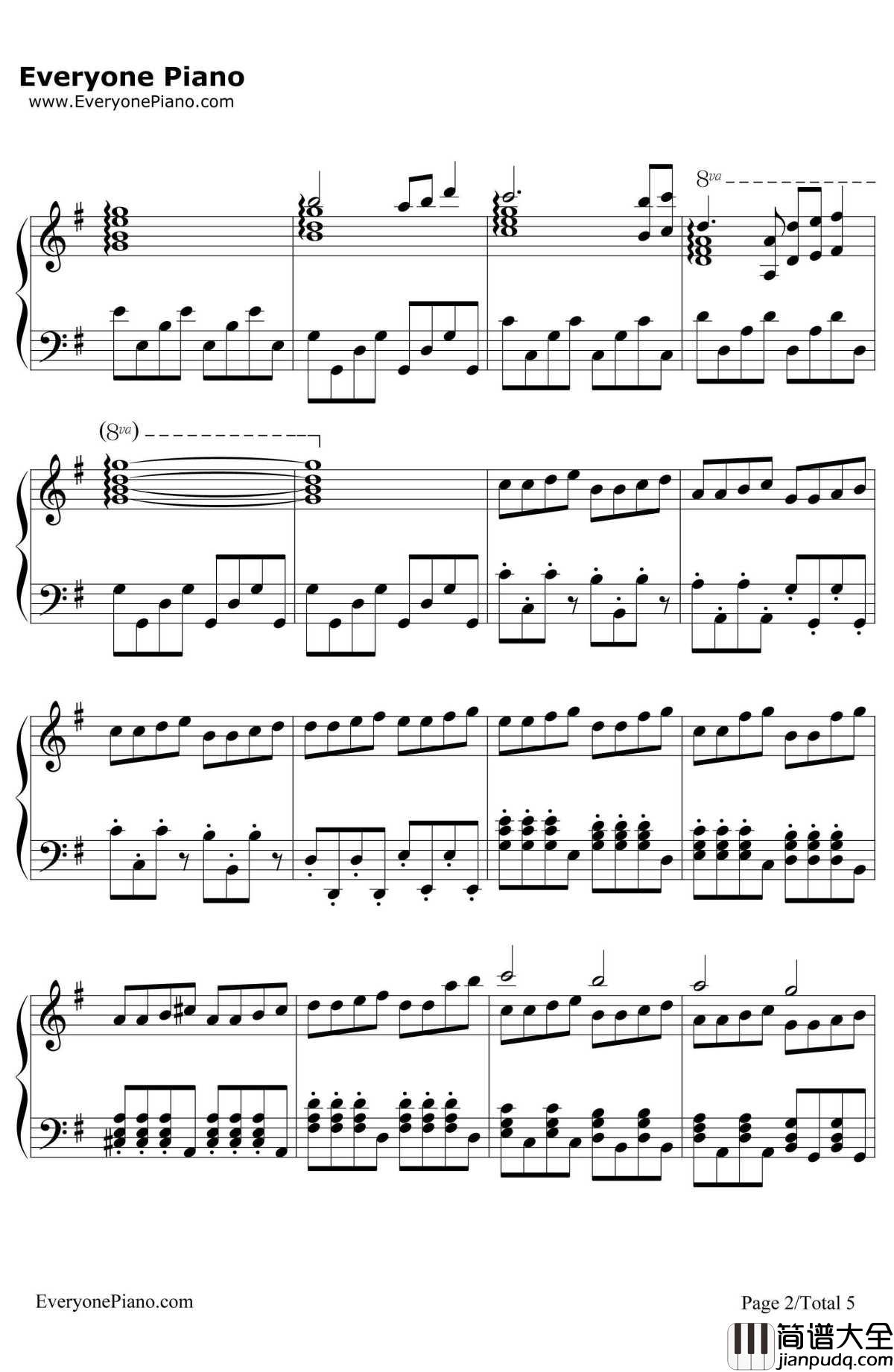 TheSimsTheme钢琴谱_SteveJablonsky__模拟人生3_OST_EOP教学曲