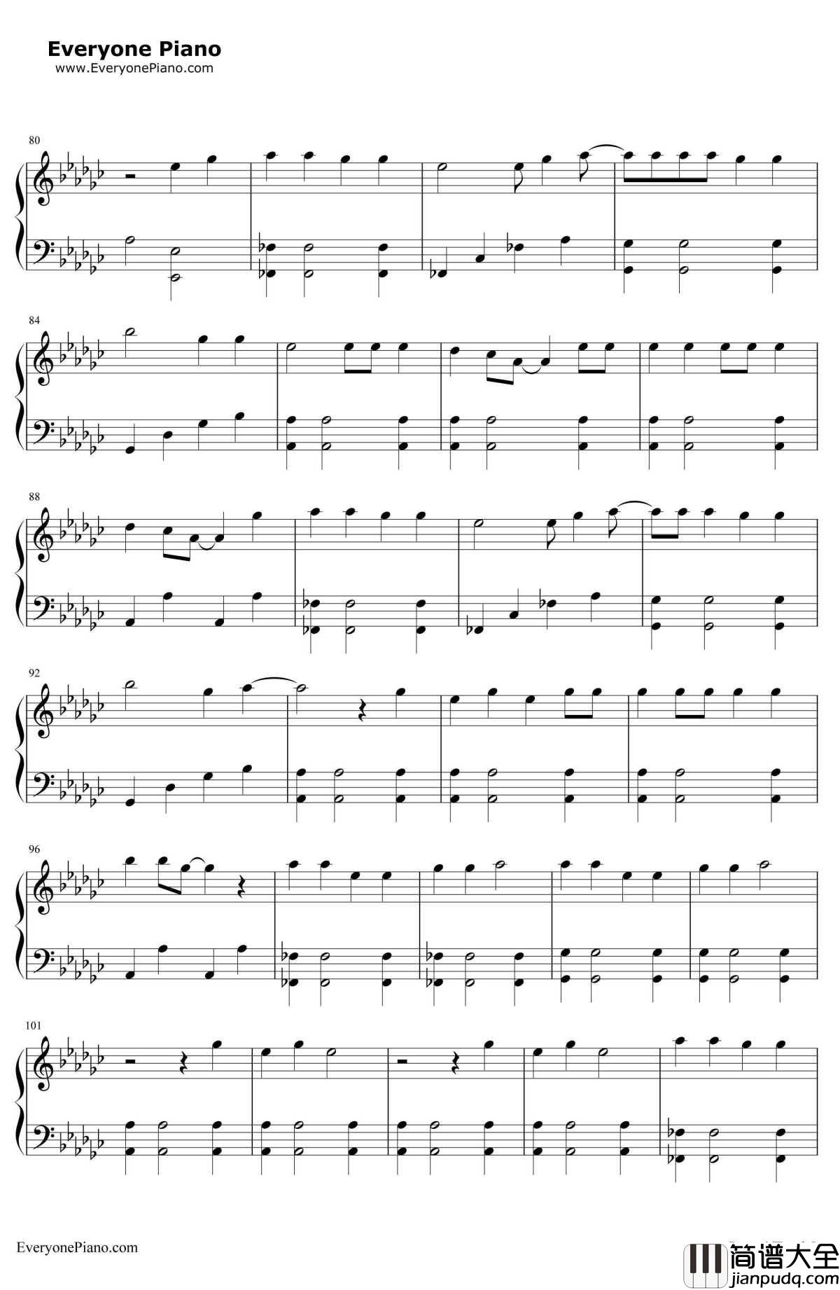 History钢琴谱_EXO