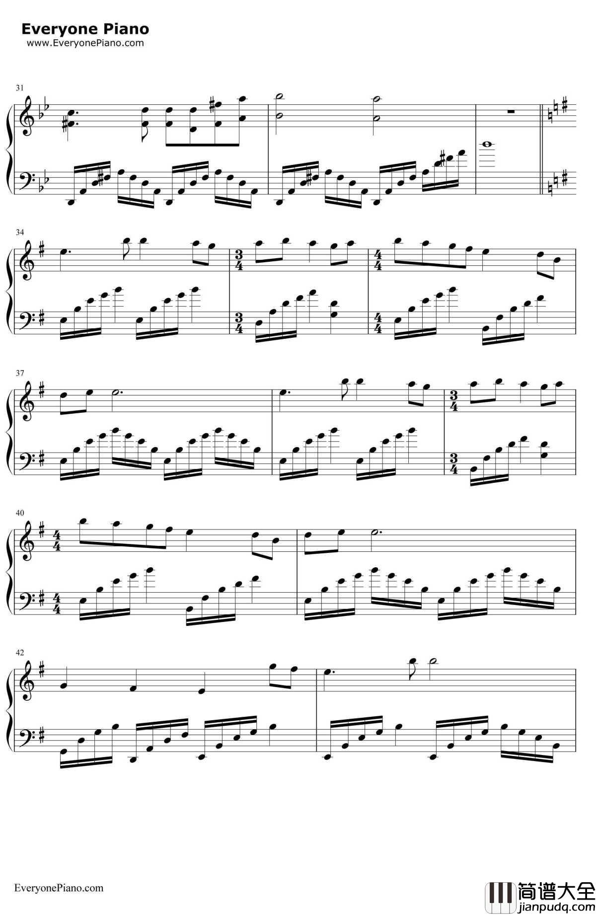 人间沙钢琴谱_陈学冬__爵迹_片尾曲