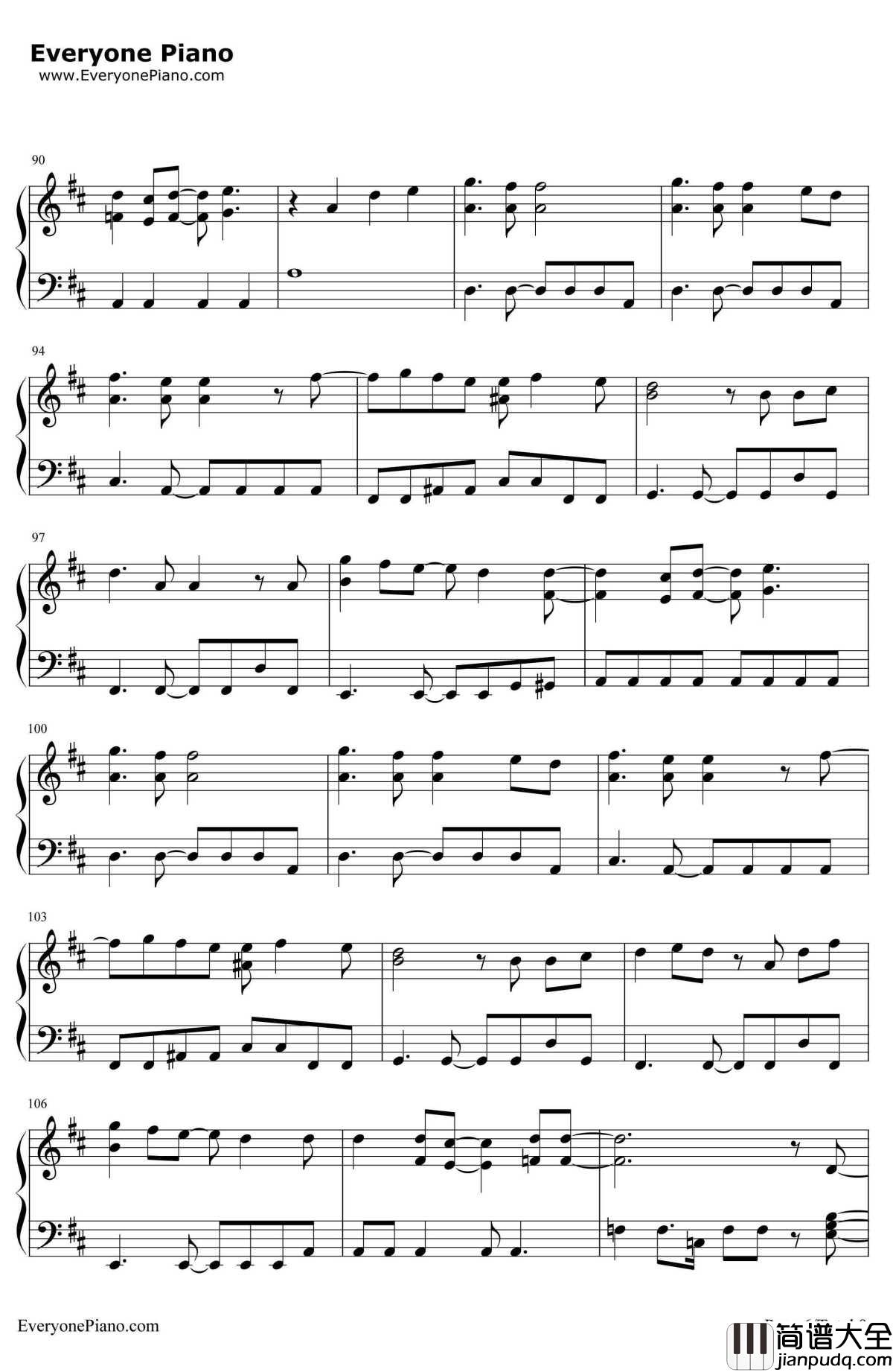 ChangeTheWorld钢琴谱_V6__犬夜叉_片头曲