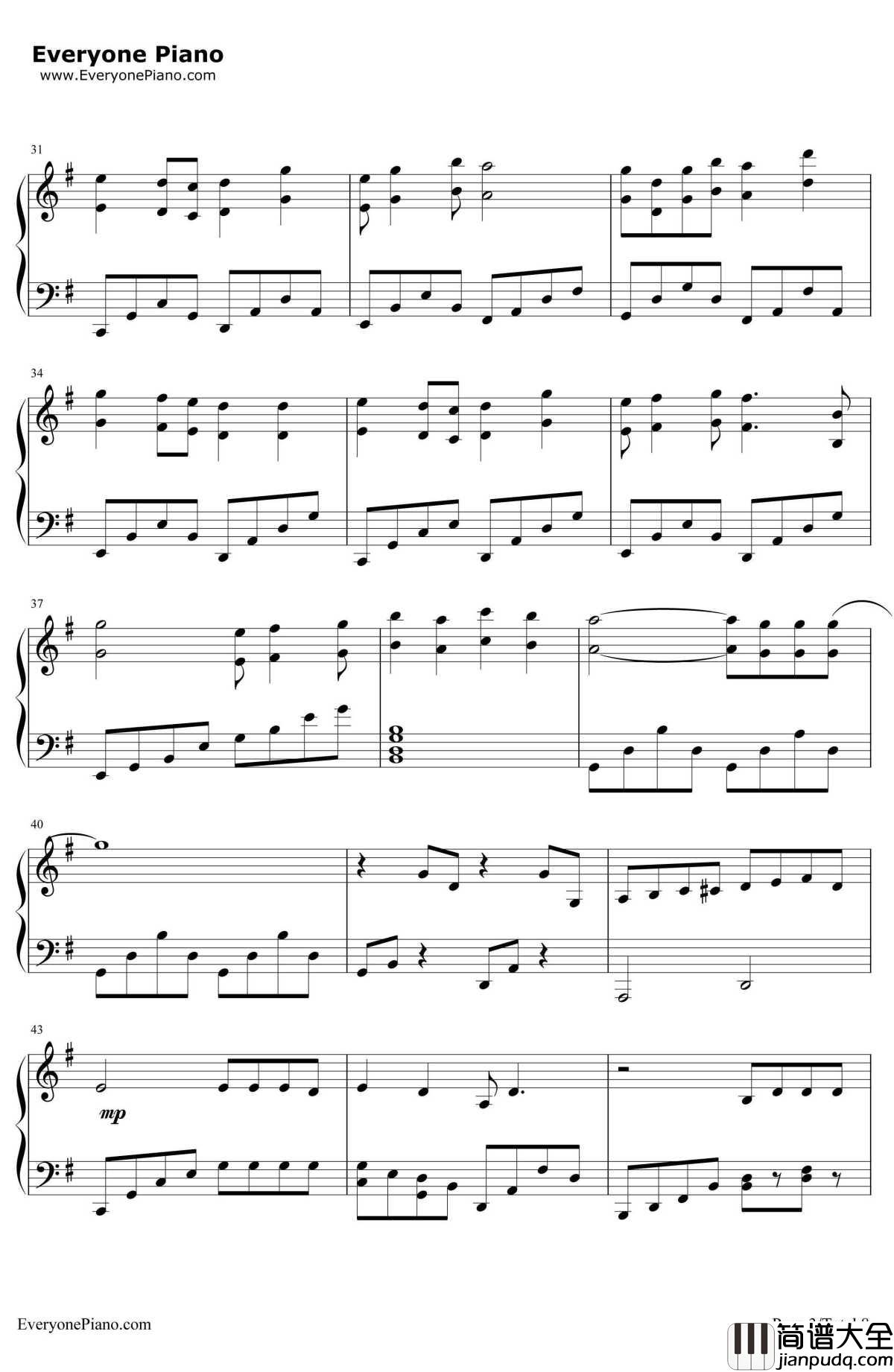 负けないで钢琴谱_ZARD__白鸟丽子_片尾曲