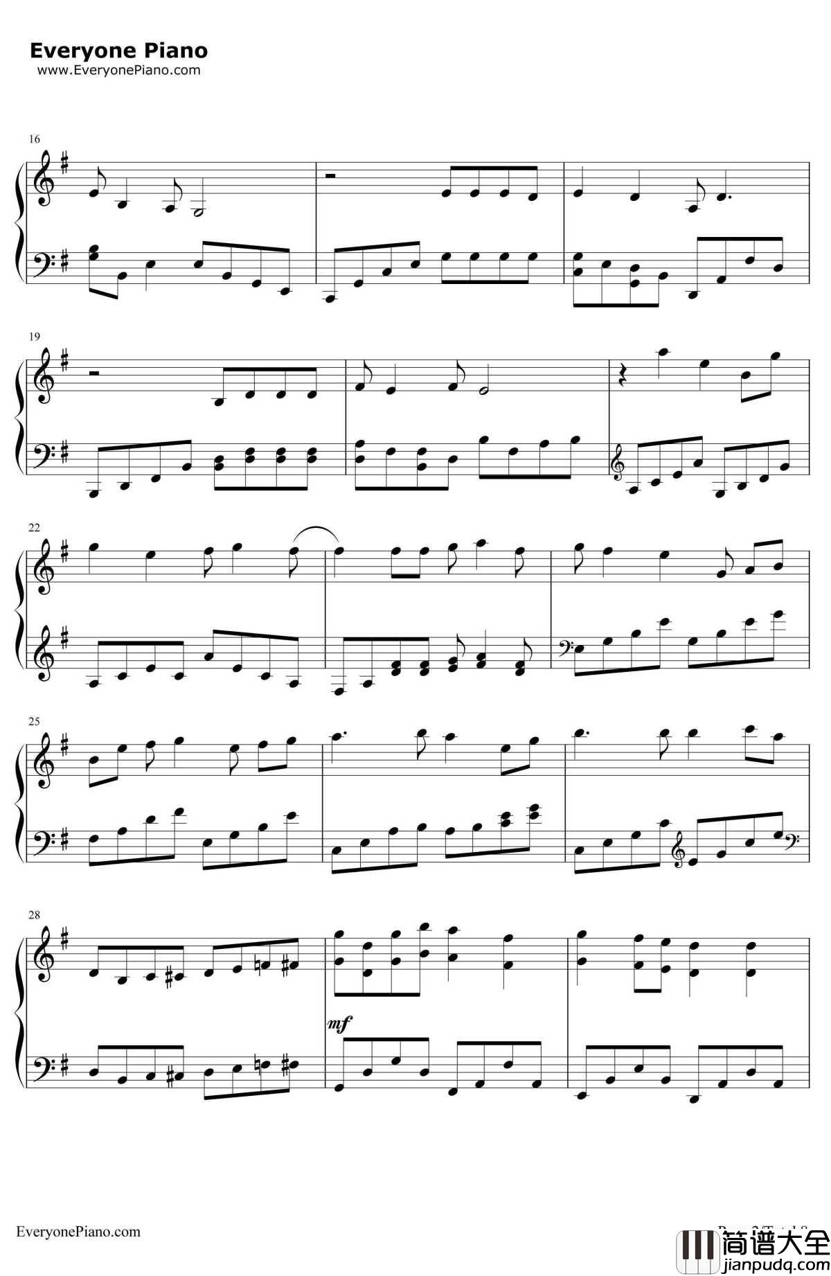 负けないで钢琴谱_ZARD__白鸟丽子_片尾曲