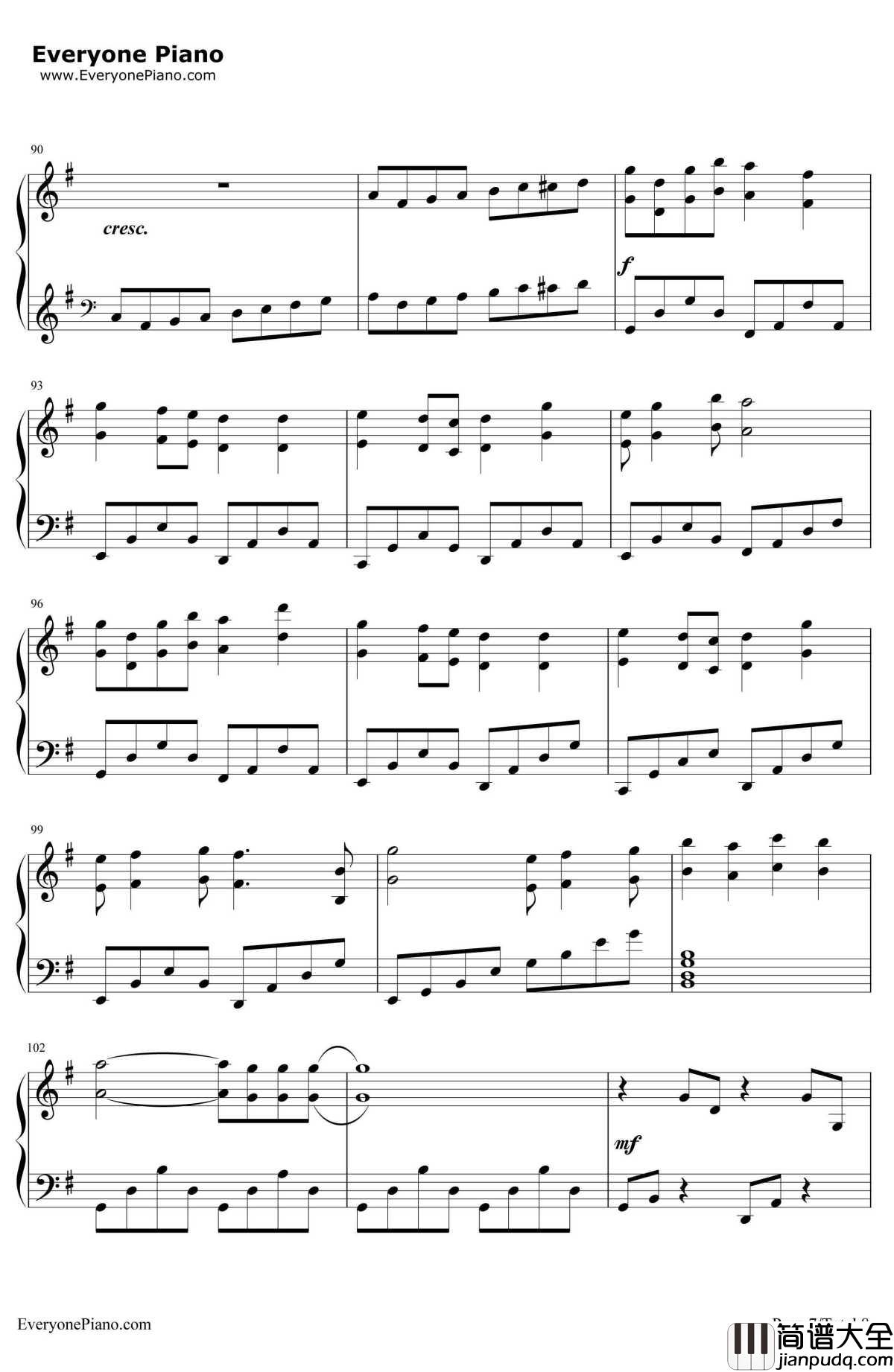 负けないで钢琴谱_ZARD__白鸟丽子_片尾曲