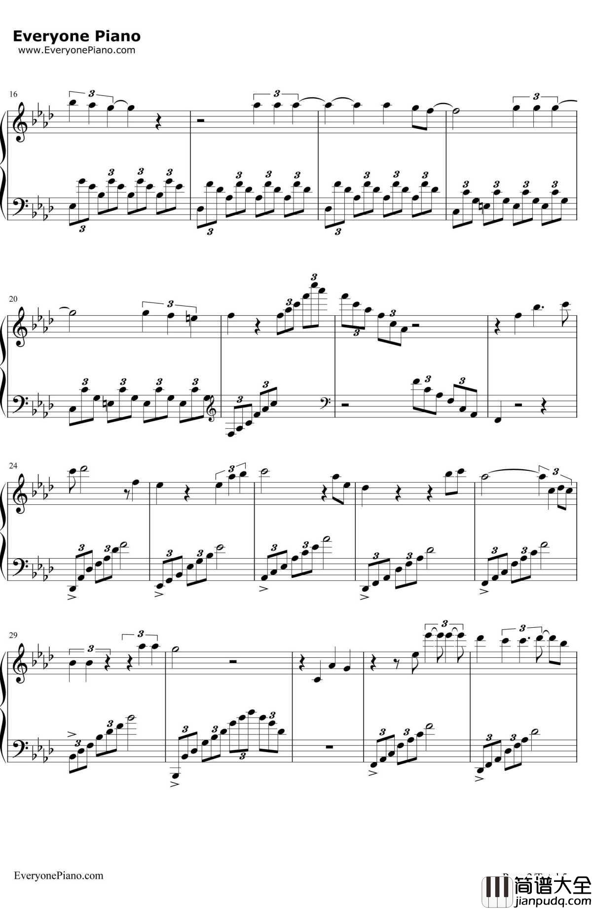 蓝色气球(BlueBalloon)钢琴谱_马克西姆