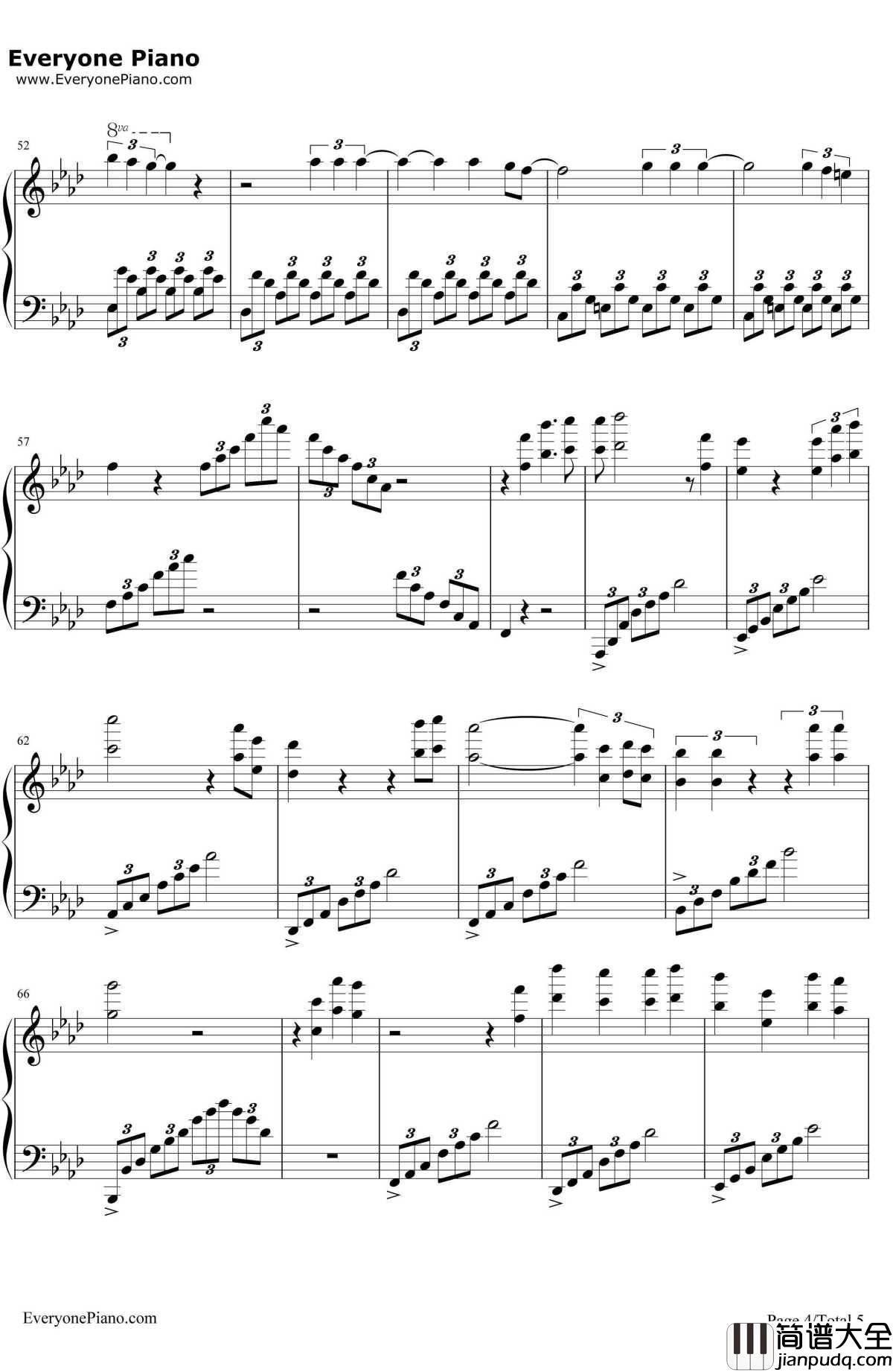 蓝色气球(BlueBalloon)钢琴谱_马克西姆