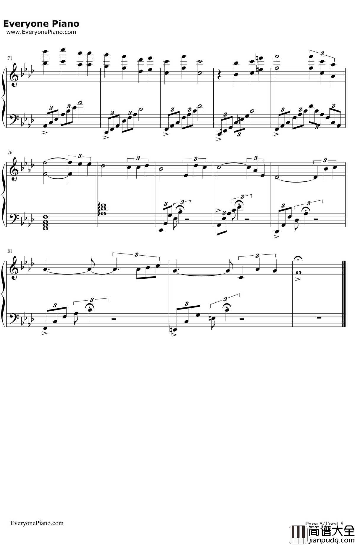 蓝色气球(BlueBalloon)钢琴谱_马克西姆