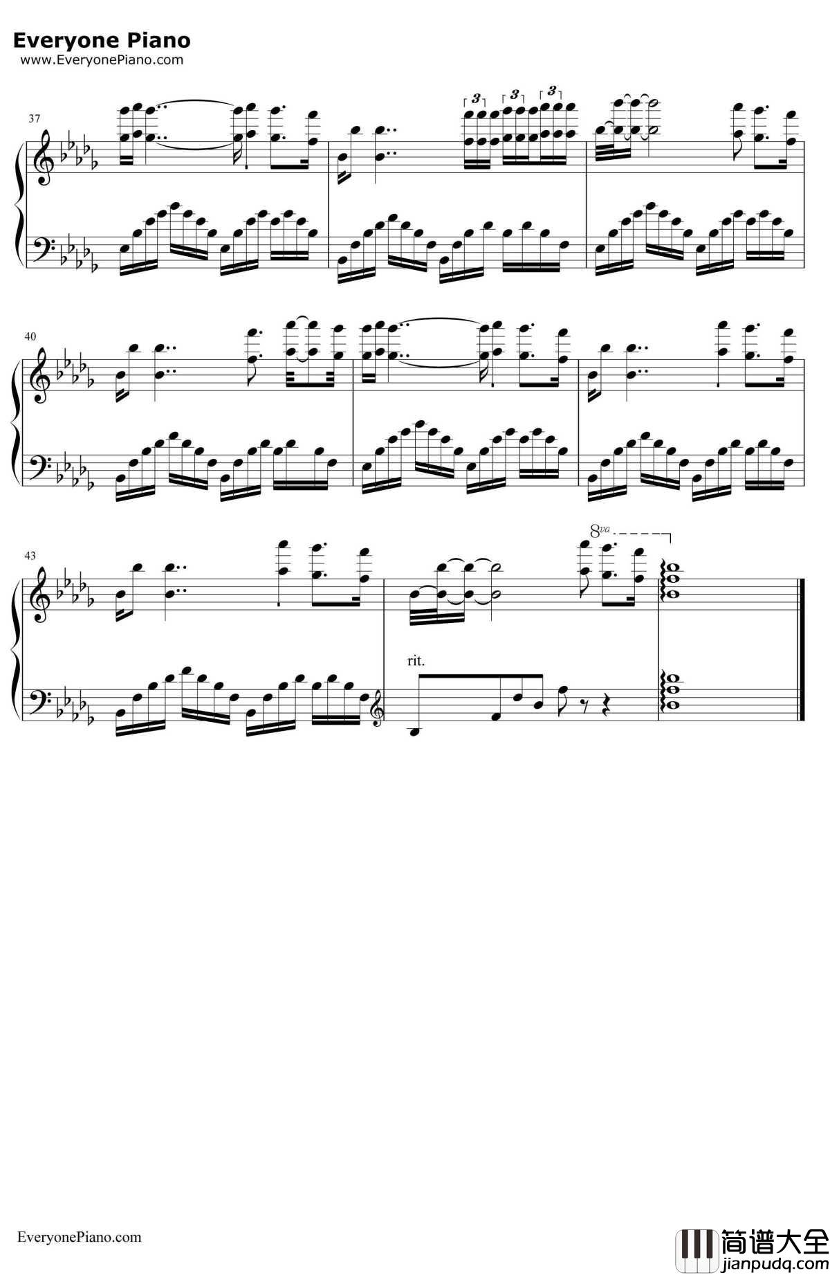 给母亲的信(梦里的故事)钢琴谱_理查德克莱德曼