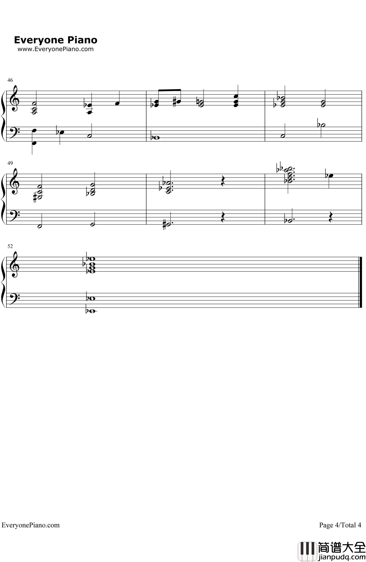 ThinkofMe钢琴谱_克莉丝汀(ChristineDaaé)_歌剧魅影OST