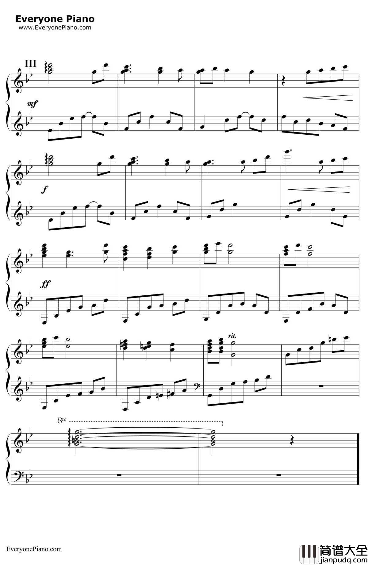 营业的主题(営業のテーマ)钢琴谱_魔法少女小圆BGM