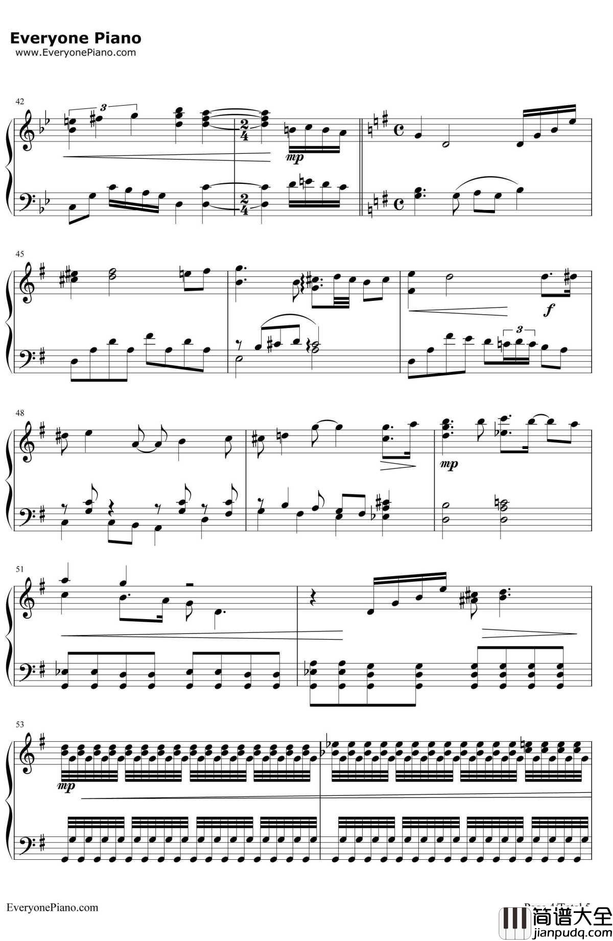 旅路(梦中飞行)钢琴谱_久石让宫崎骏__風立ちぬ_OST