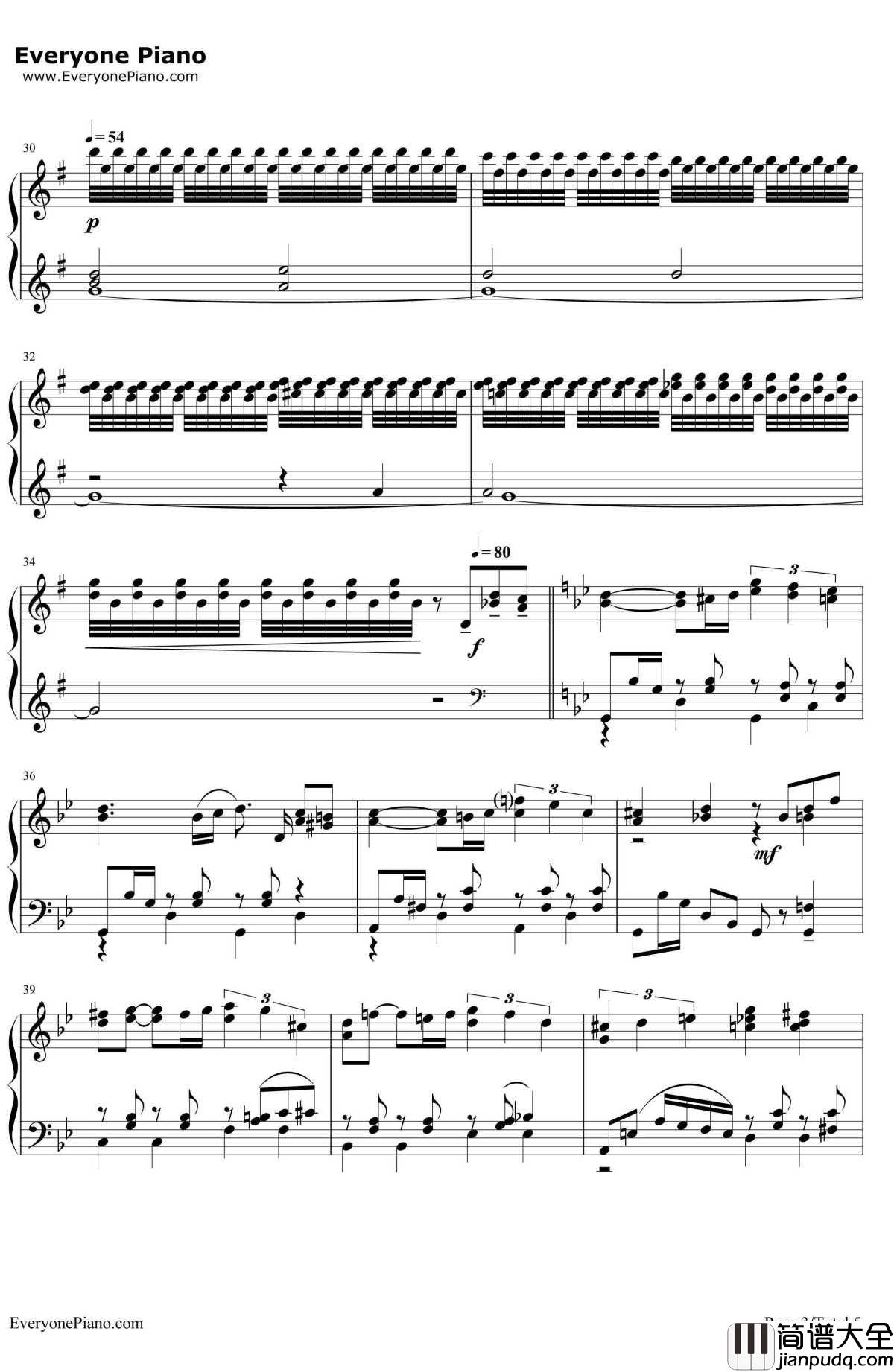 旅路(梦中飞行)钢琴谱_久石让宫崎骏__風立ちぬ_OST