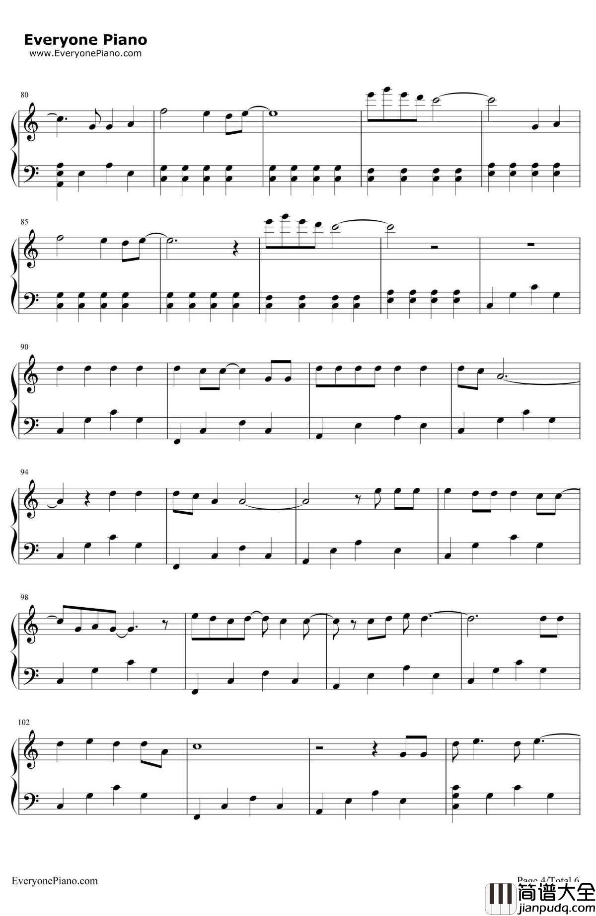 AdoreYou钢琴谱_MileyCyrus