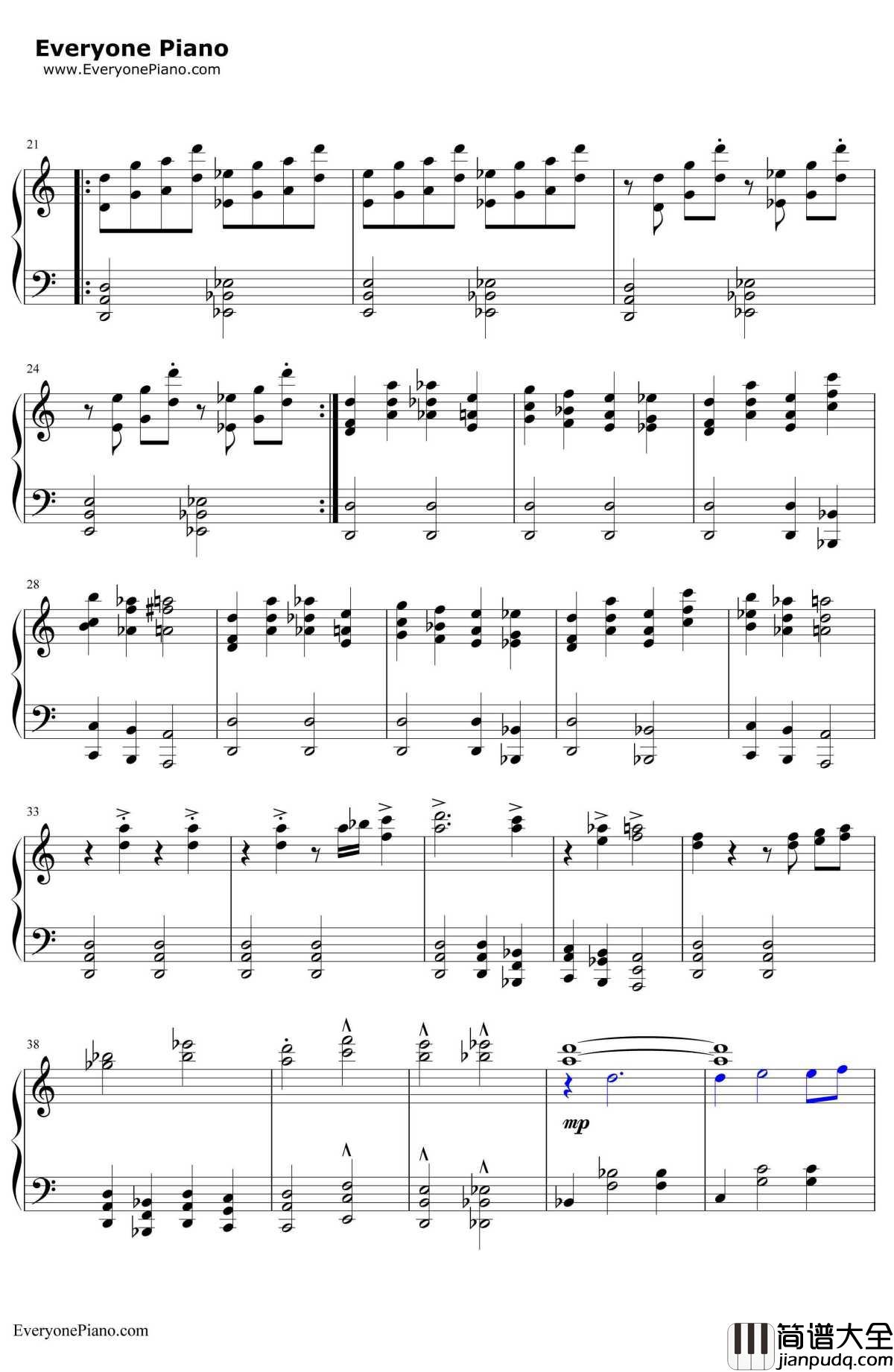 平安のエイリアン钢琴谱_东方Project_东方星莲船